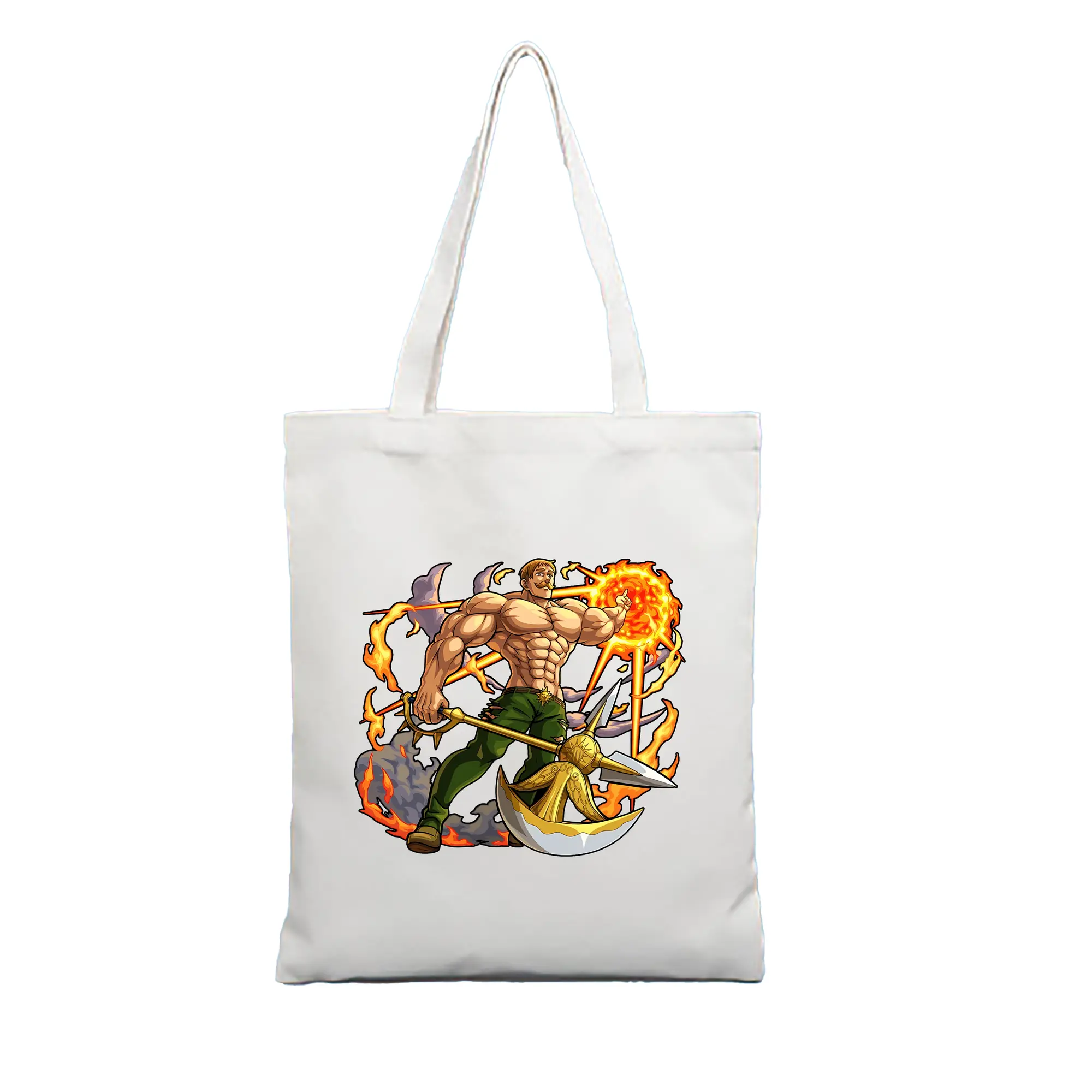 七つの大罪 グッズ エスカノール - 縦型キャンバス手提げバッグ（トートバッグ） ・ キャンバス素材 ・ ショッピング用 ・ 軽量 丈夫 お手入れ簡単