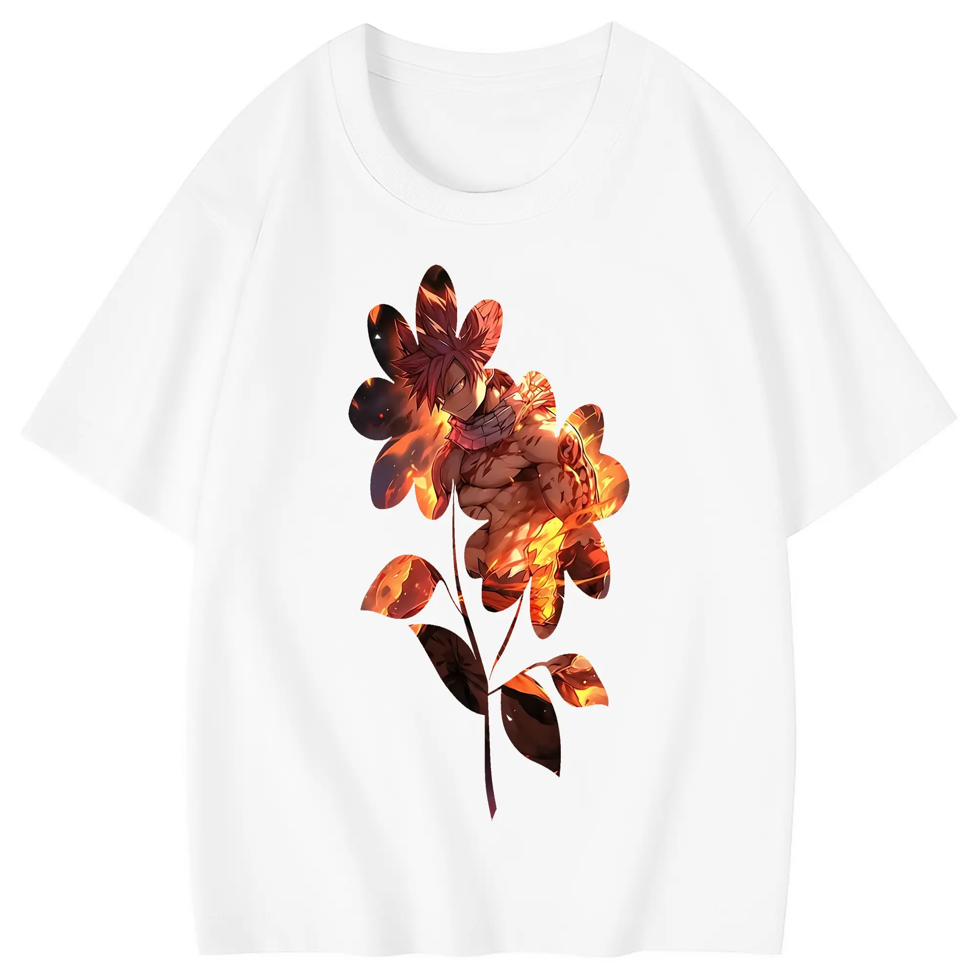 フェアリーテイル グッズ ナツ・ドラグニル - 綿100％ キッズTシャツ ・ フロントプリント ・ 快適 通気性 ・ スポーツ カジュアル 散歩用