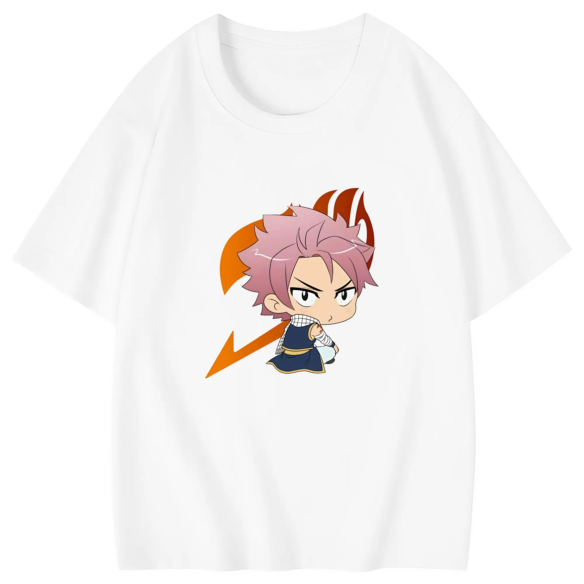 フェアリーテイル グッズ ナツ・ドラグニル - 綿100％ キッズTシャツ ・ フロントプリント ・ 快適 通気性 ・ スポーツ カジュアル 散歩用