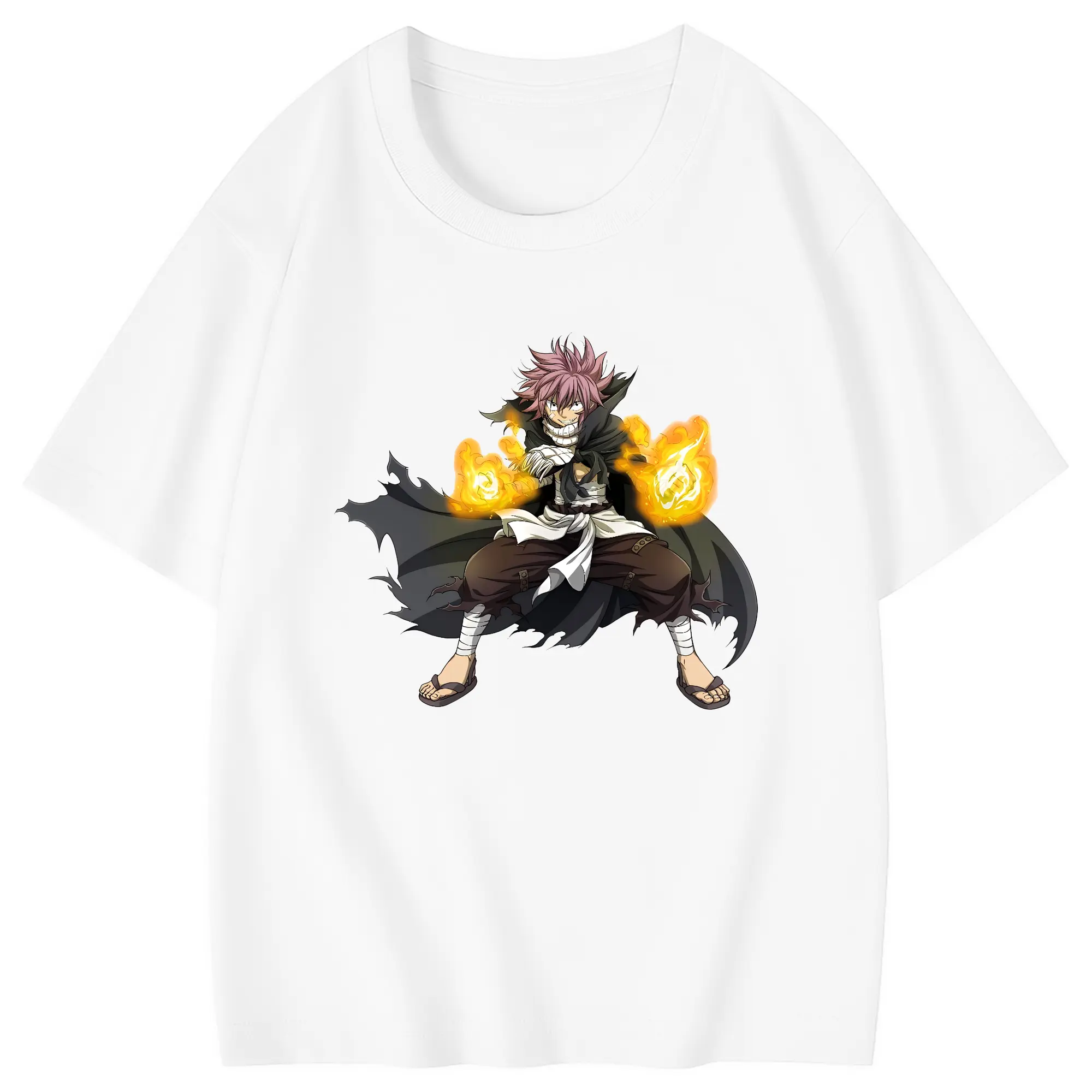 フェアリーテイル グッズ ナツ・ドラグニル - 綿100％ キッズTシャツ ・ フロントプリント ・ 快適 通気性 ・ スポーツ カジュアル 散歩用