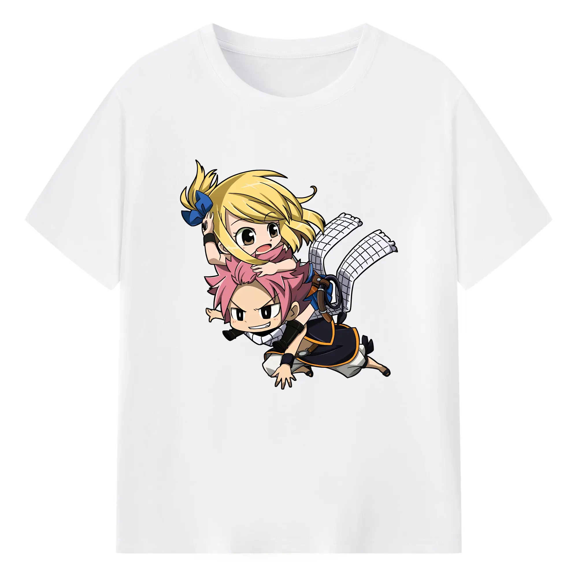 フェアリーテイル グッズ ルーシィ・ハートフィリア - 綿100％ 半袖Tシャツ ・ フロントプリント ・ 快適 通気性 ・ 日常使い 散歩 スポーツ用