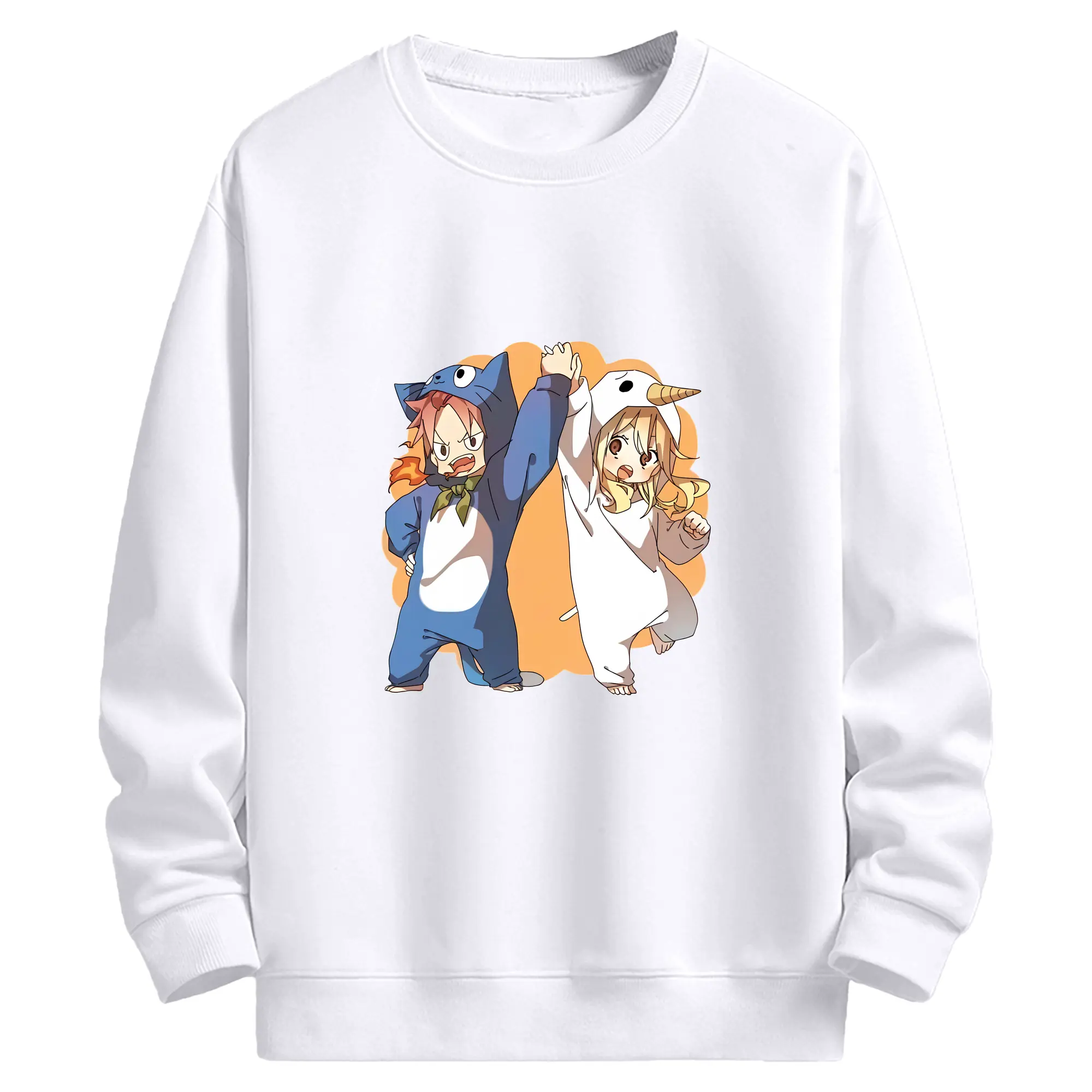 フェアリーテイル グッズ ルーシィ・ハートフィリア - 高品質 クルーネック スウェット ・ コットン59％ ポリエステル41％ ・ ユニセックス 長袖 トレーナー ・ カジュアル デイリー スポーツ 散歩用