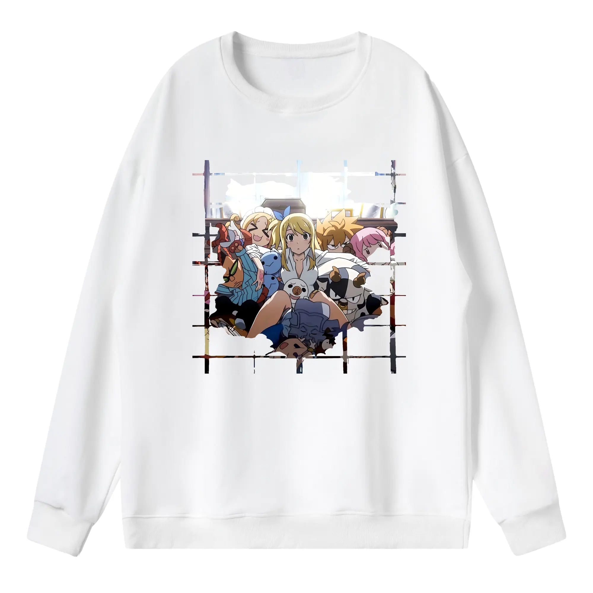 フェアリーテイル グッズ ルーシィ・ハートフィリア - 薄手 クルーネック スウェット 裏毛260g · ポリエステル 春秋向け カジュアル 男女兼用 · トレーナー デイリー スポーツ 散歩に最適