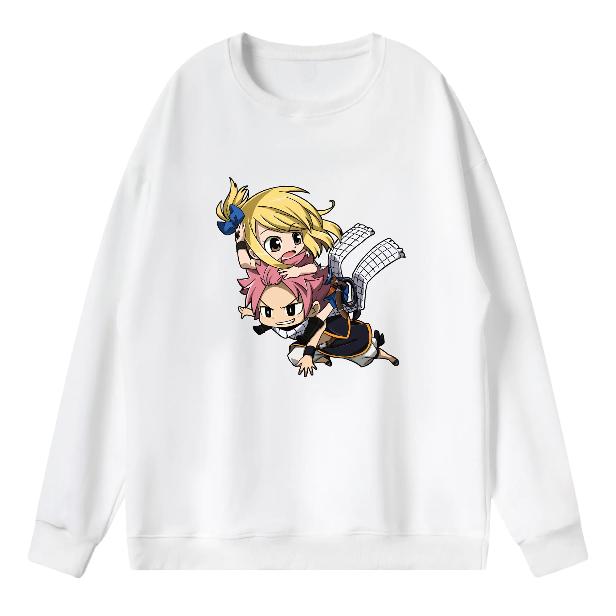 フェアリーテイル グッズ ルーシィ・ハートフィリア - 薄手 クルーネック スウェット 裏毛260g · ポリエステル 春秋向け カジュアル 男女兼用 · トレーナー デイリー スポーツ 散歩に最適