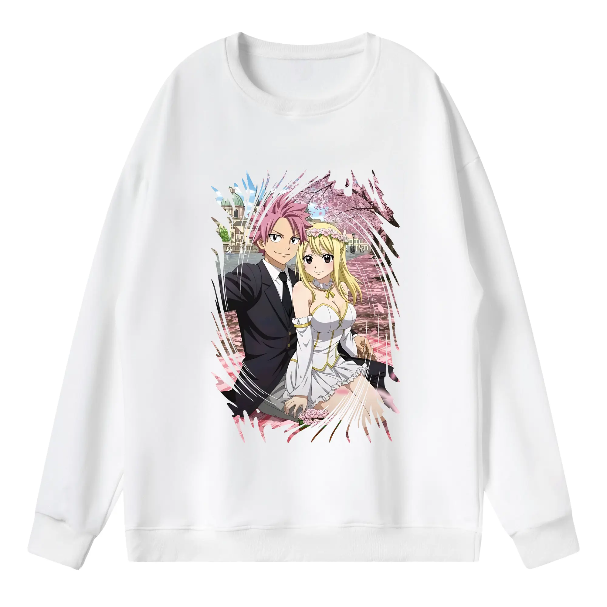 フェアリーテイル グッズ ルーシィ・ハートフィリア - 薄手 クルーネック スウェット 裏毛260g · ポリエステル 春秋向け カジュアル 男女兼用 · トレーナー デイリー スポーツ 散歩に最適