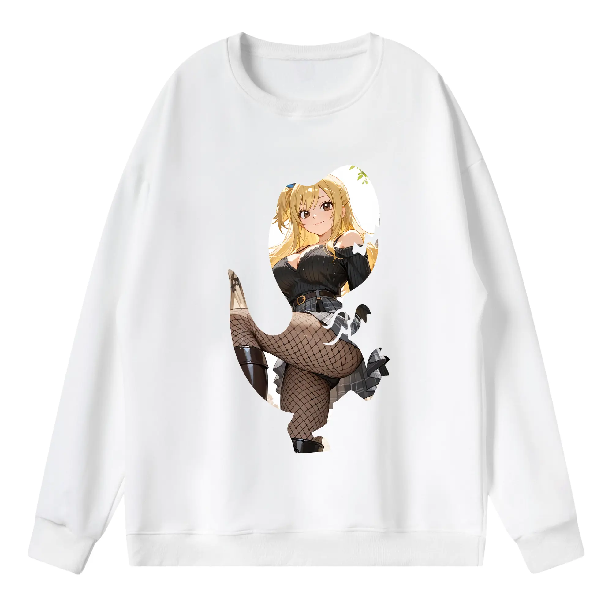 フェアリーテイル グッズ ルーシィ・ハートフィリア - 薄手 クルーネック スウェット 裏毛260g · ポリエステル 春秋向け カジュアル 男女兼用 · トレーナー デイリー スポーツ 散歩に最適