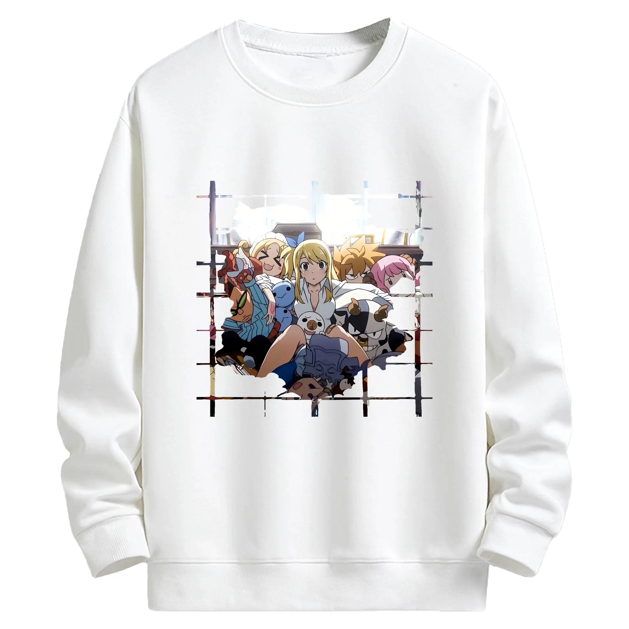 フェアリーテイル グッズ ルーシィ・ハートフィリア - キッズ クルーネックスウェットシャツ ・ フロントプリント ・ 綿80％ ポリエステル20％ ・ 快適 通学 スポーツ 日常使い お散歩用