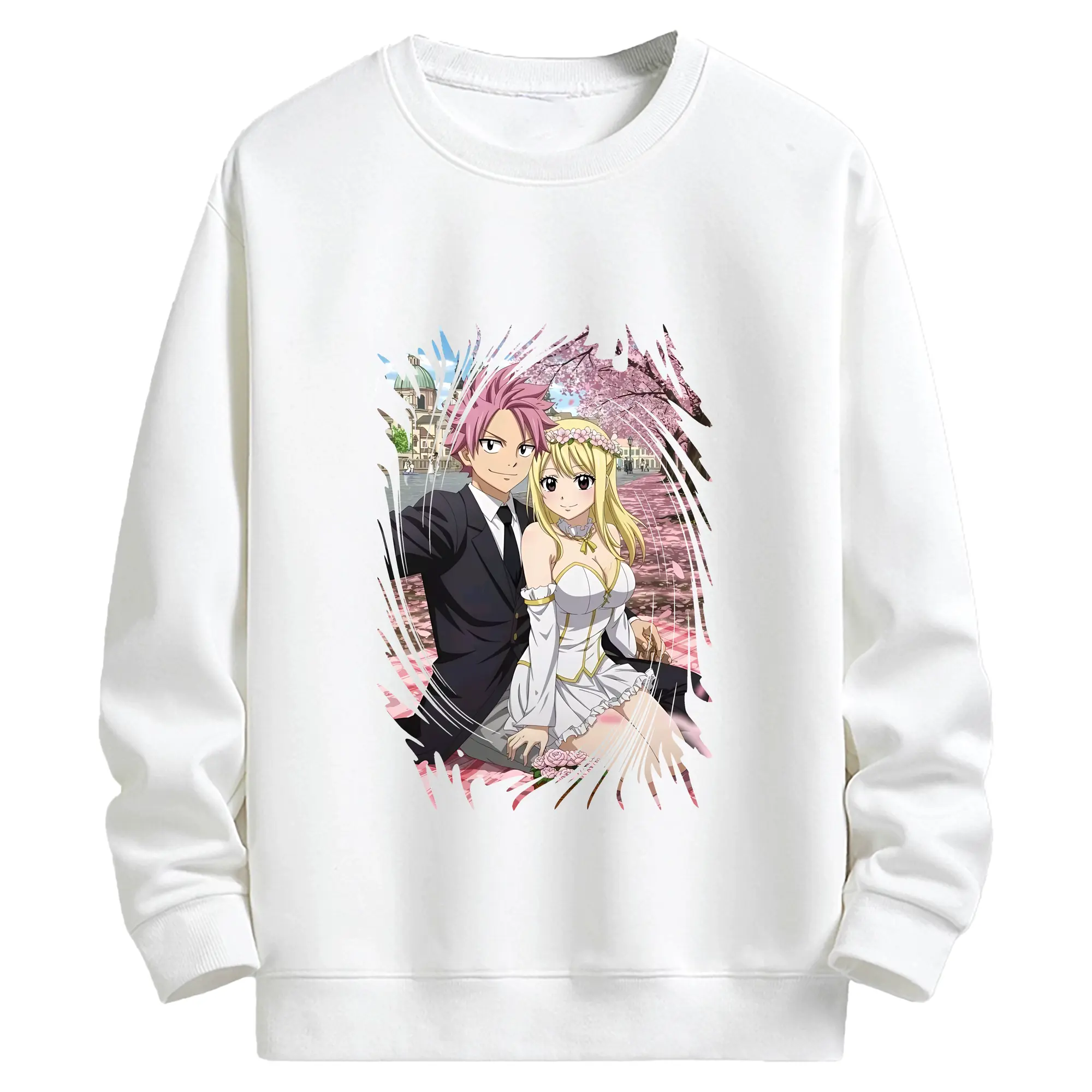 フェアリーテイル グッズ ルーシィ・ハートフィリア - キッズ クルーネックスウェットシャツ ・ フロントプリント ・ 綿80％ ポリエステル20％ ・ 快適 通学 スポーツ 日常使い お散歩用