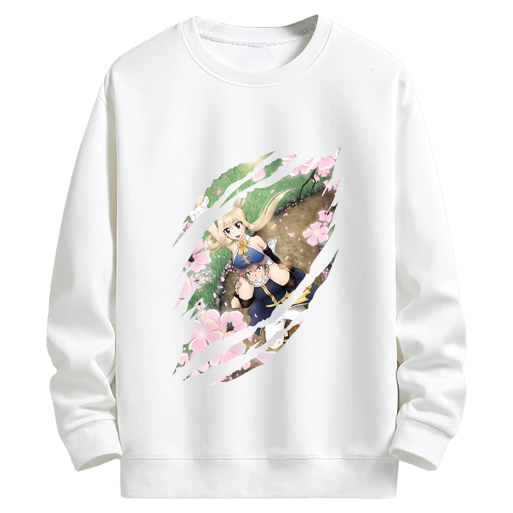 フェアリーテイル グッズ ルーシィ・ハートフィリア - キッズ クルーネックスウェットシャツ ・ フロントプリント ・ 綿80％ ポリエステル20％ ・ 快適 通学 スポーツ 日常使い お散歩用