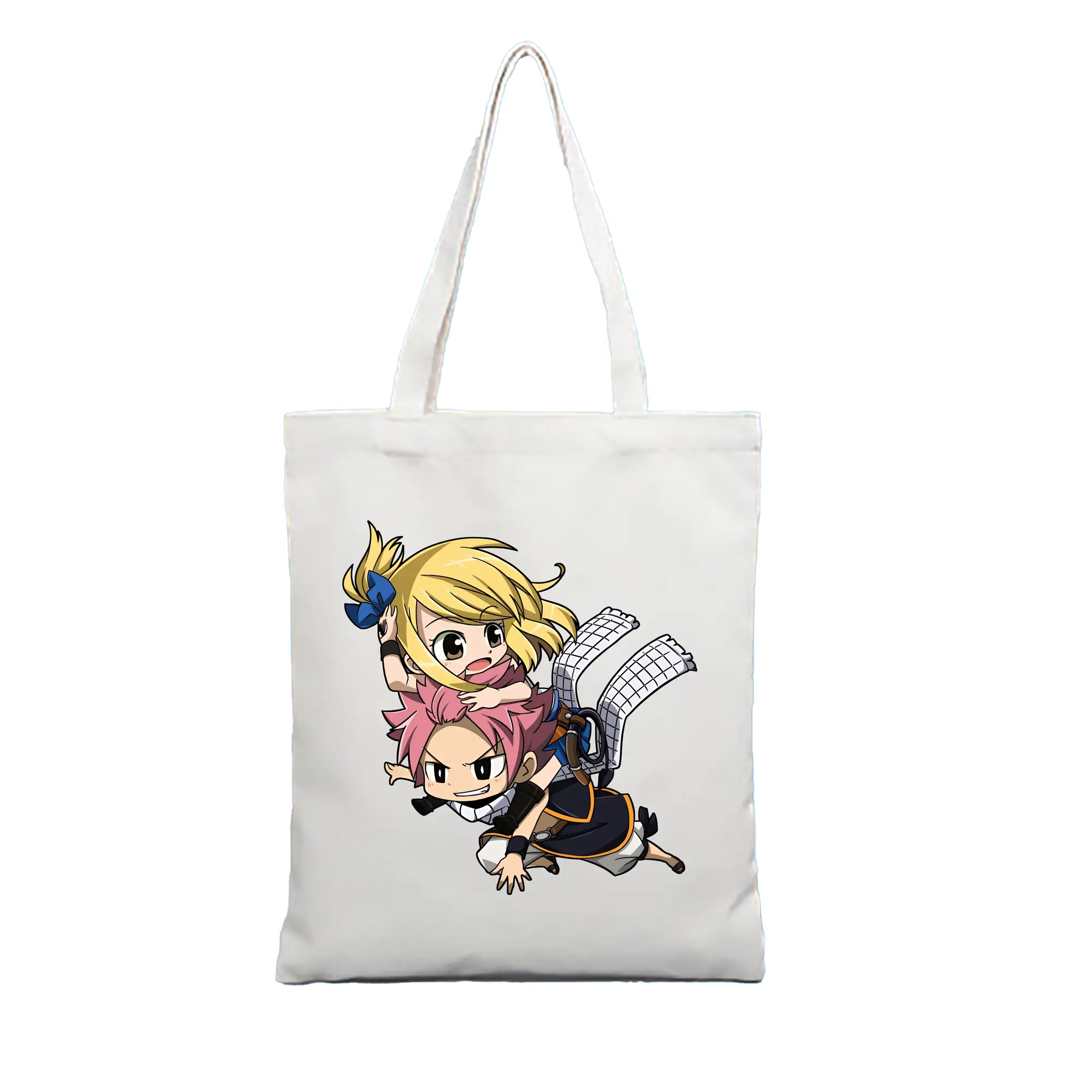 フェアリーテイル グッズ ルーシィ・ハートフィリア - 縦型キャンバス手提げバッグ（トートバッグ） ・ キャンバス素材 ・ ショッピング用 ・ 軽量 丈夫 お手入れ簡単