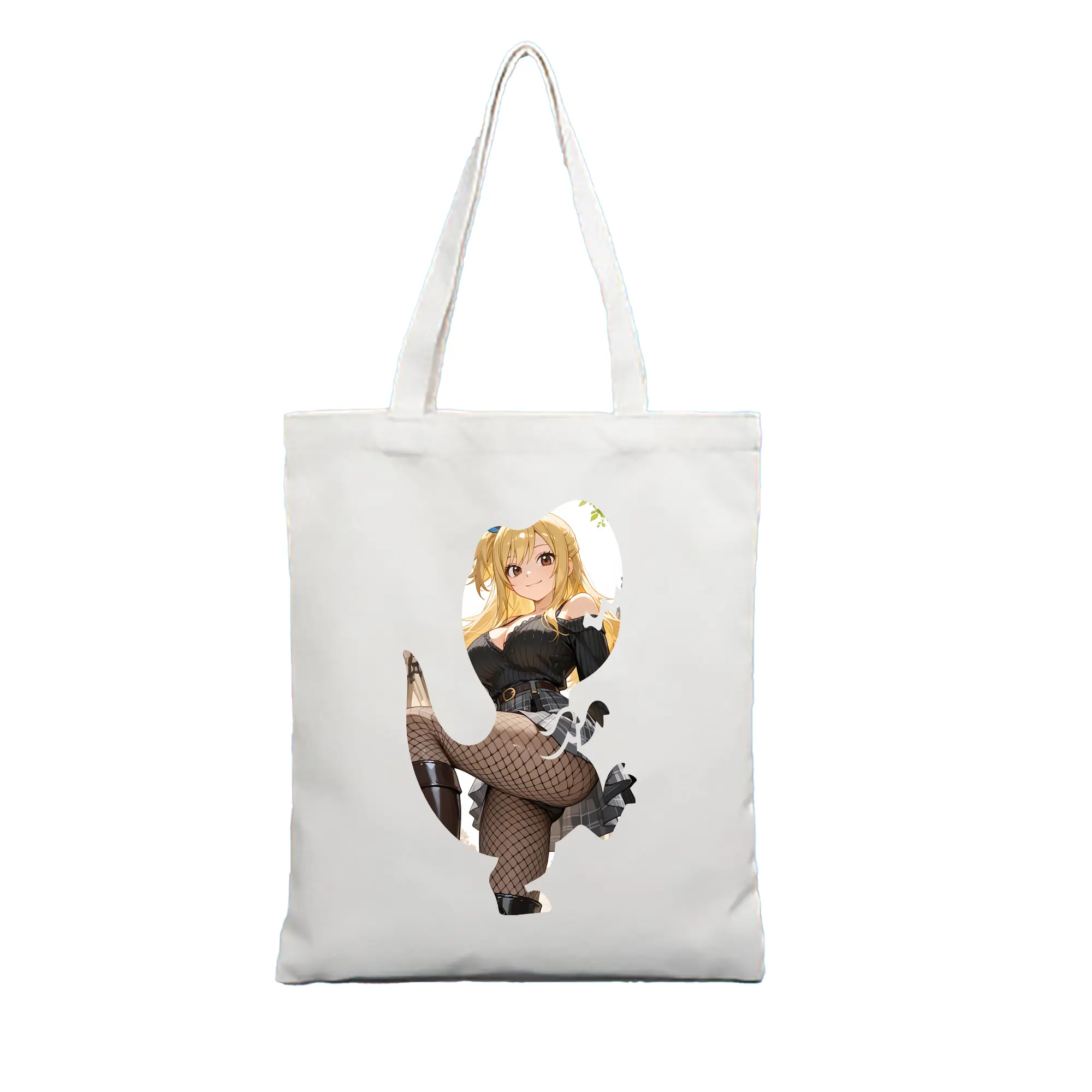 フェアリーテイル グッズ ルーシィ・ハートフィリア - 縦型キャンバス手提げバッグ（トートバッグ） ・ キャンバス素材 ・ ショッピング用 ・ 軽量 丈夫 お手入れ簡単