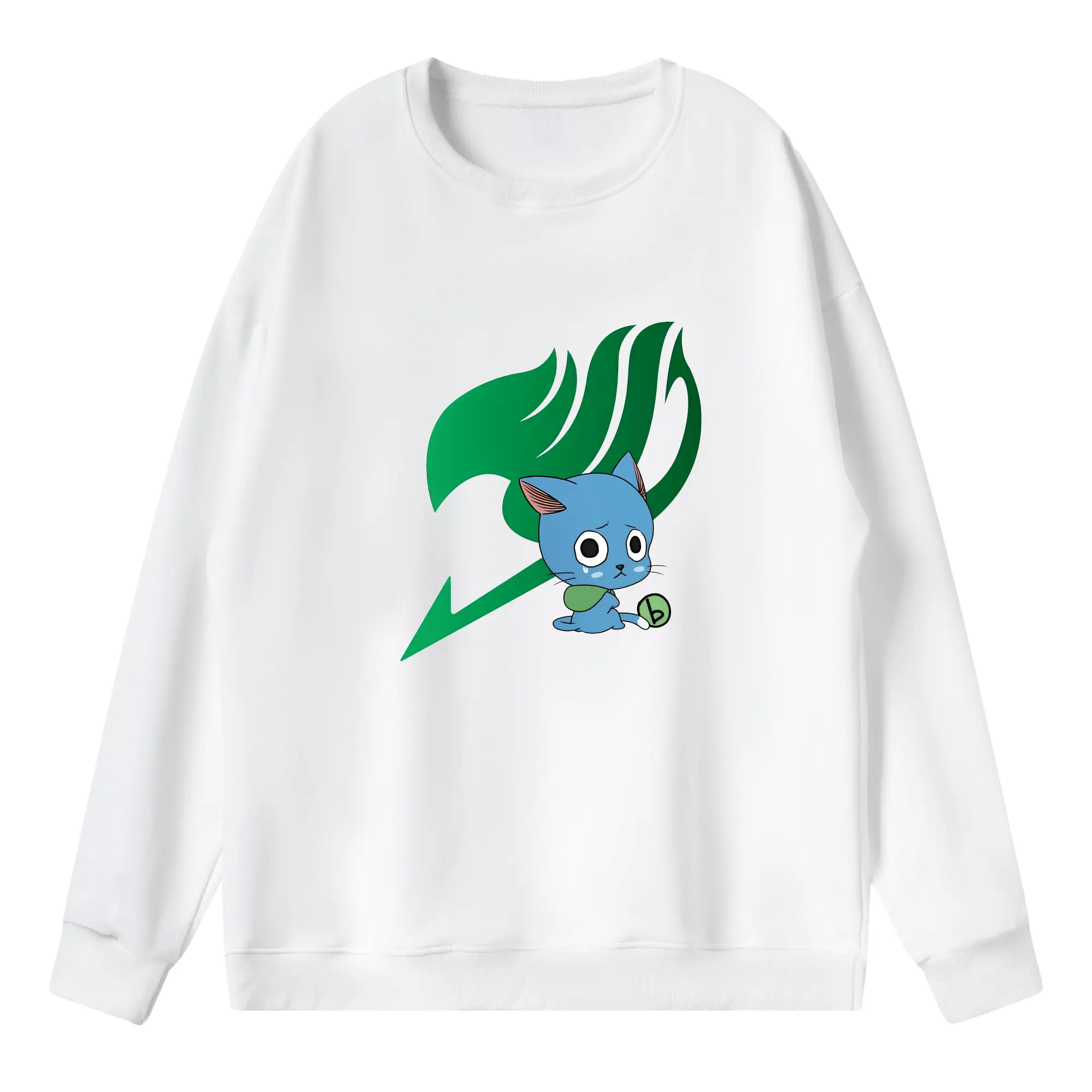 フェアリーテイル グッズ ハッピー - 薄手 クルーネック スウェット 裏毛260g · ポリエステル 春秋向け カジュアル 男女兼用 · トレーナー デイリー スポーツ 散歩に最適