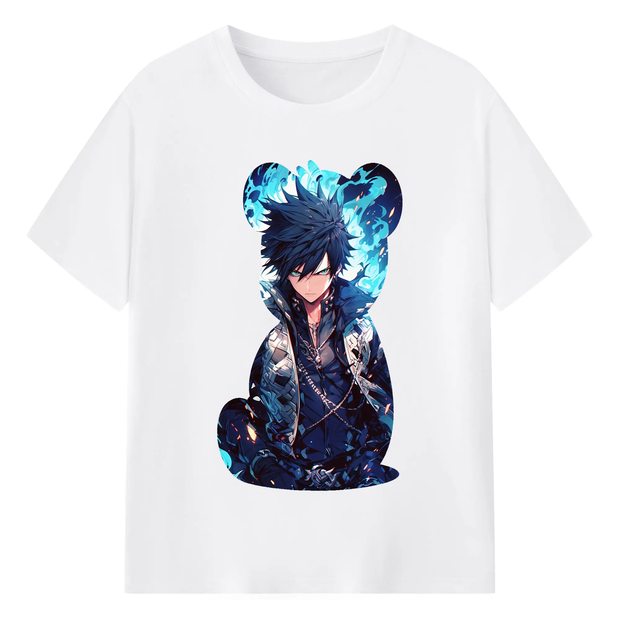 フェアリーテイル グッズ グレイ・フルバスター - 綿100％ 半袖Tシャツ ・ フロントプリント ・ 快適 通気性 ・ 日常使い 散歩 スポーツ用