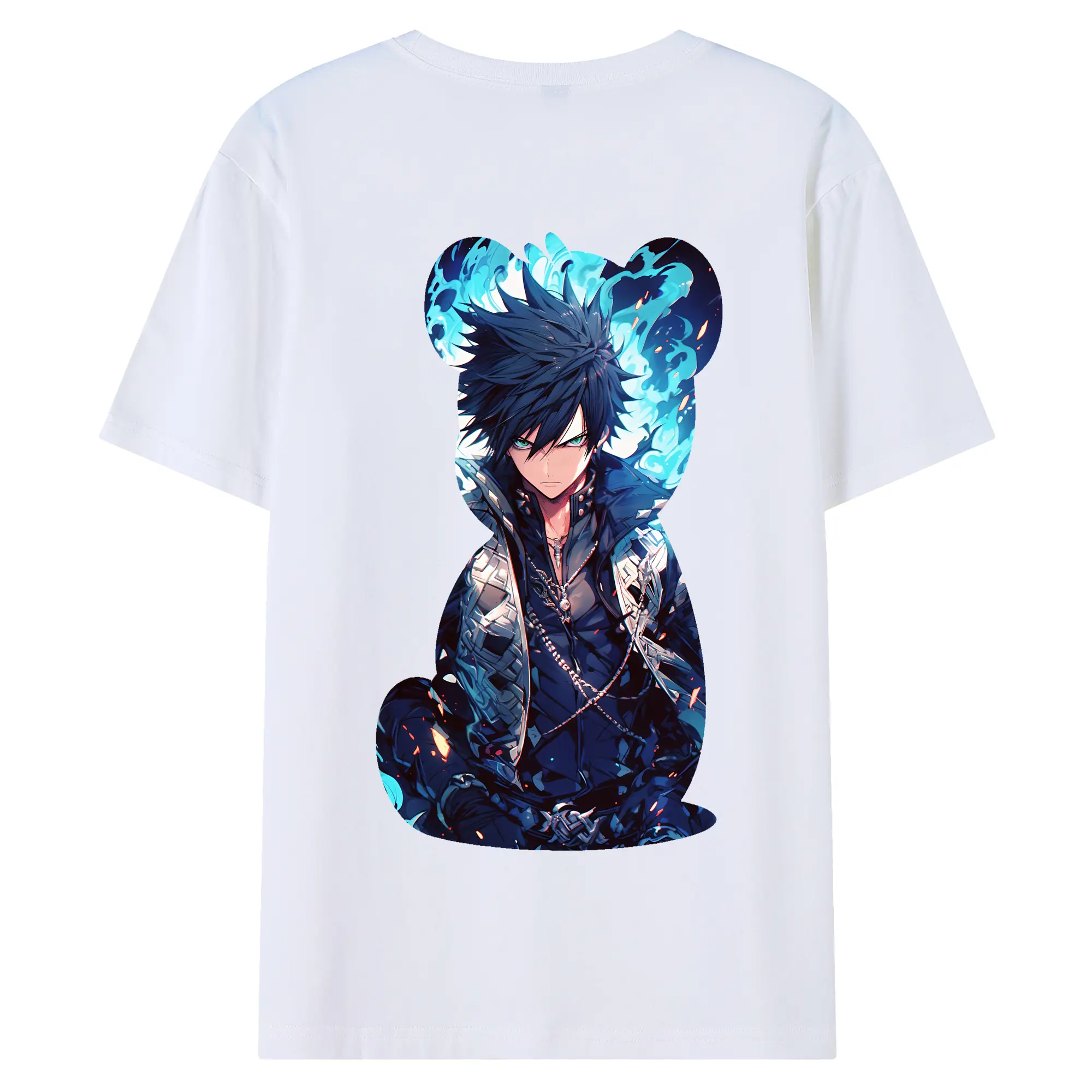 フェアリーテイル グッズ グレイ・フルバスター - 綿100％ 半袖Tシャツ ・ バックプリント ・ 快適 通気性 ・ 日常使い 散歩 スポーツ用