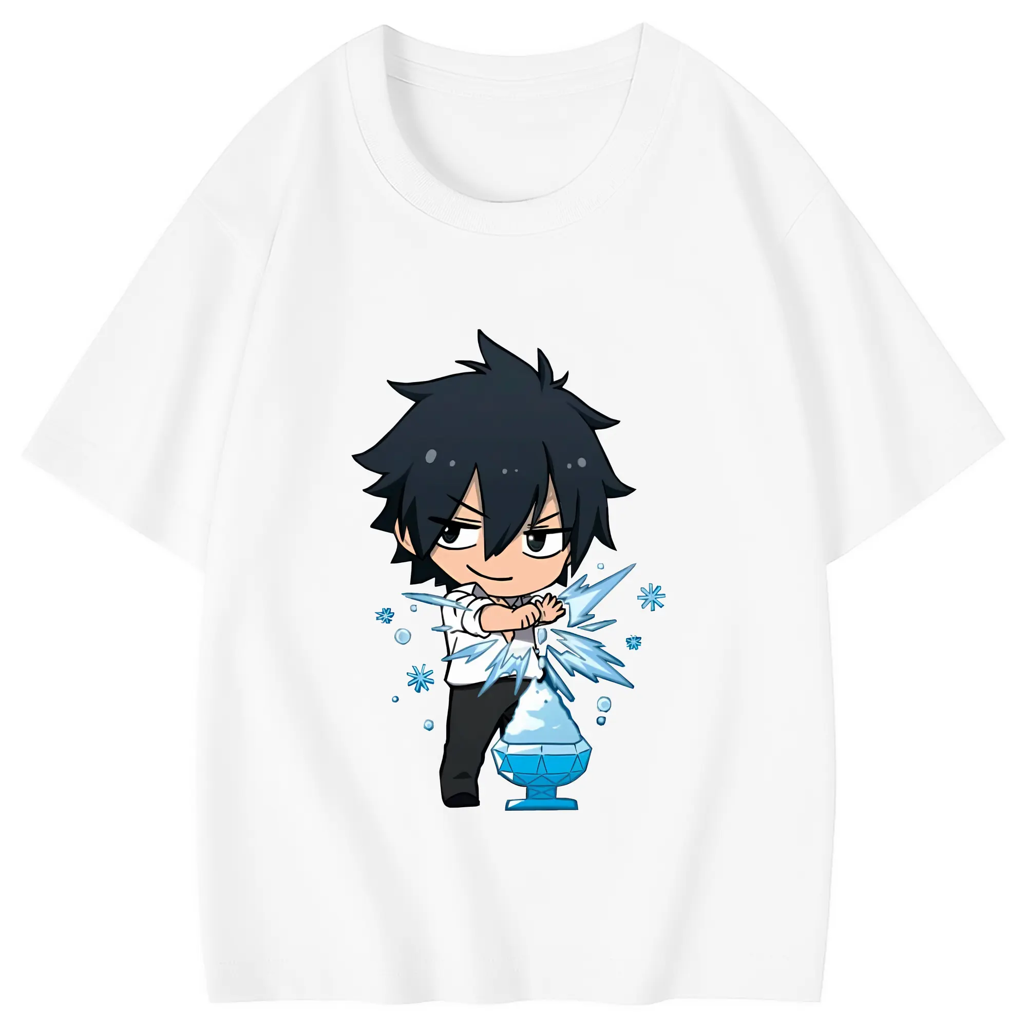 フェアリーテイル グッズ グレイ・フルバスター - 綿100％ キッズTシャツ ・ フロントプリント ・ 快適 通気性 ・ スポーツ カジュアル 散歩用