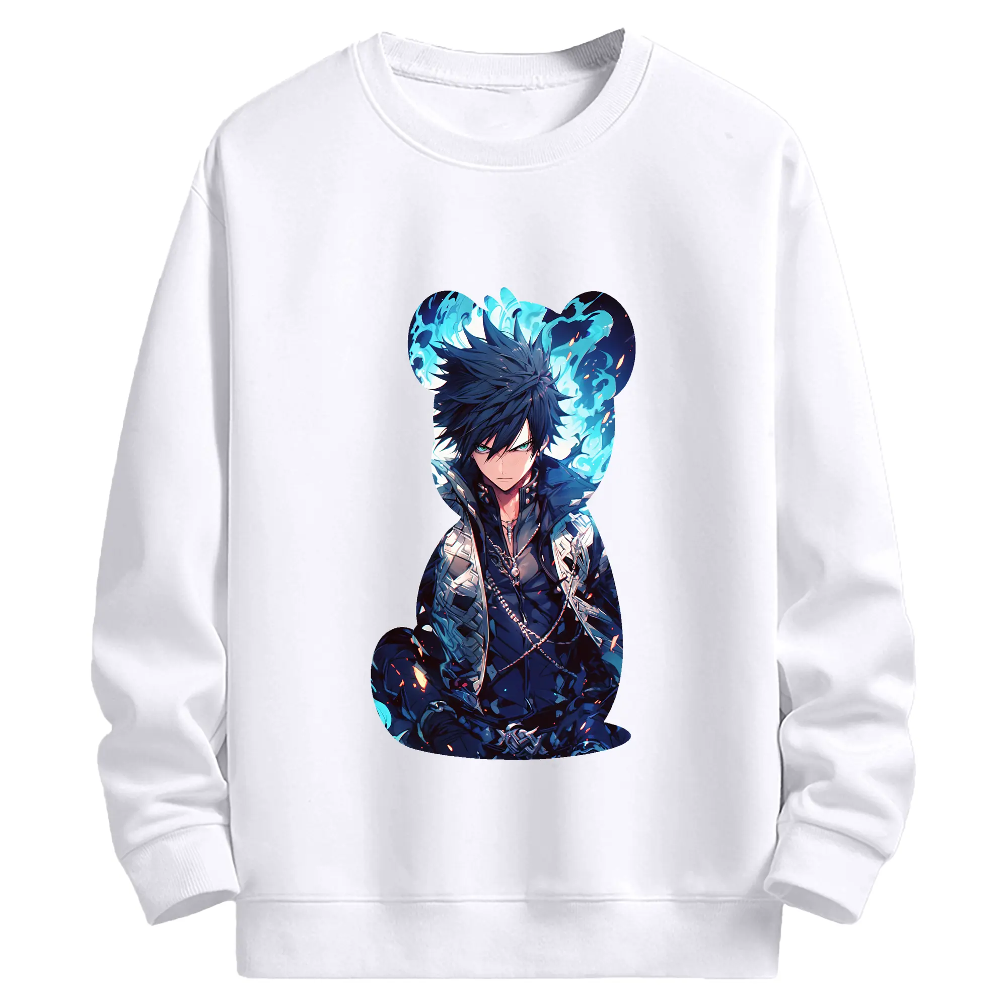 フェアリーテイル グッズ グレイ・フルバスター - 高品質 クルーネック スウェット ・ コットン59％ ポリエステル41％ ・ ユニセックス 長袖 トレーナー ・ カジュアル デイリー スポーツ 散歩用