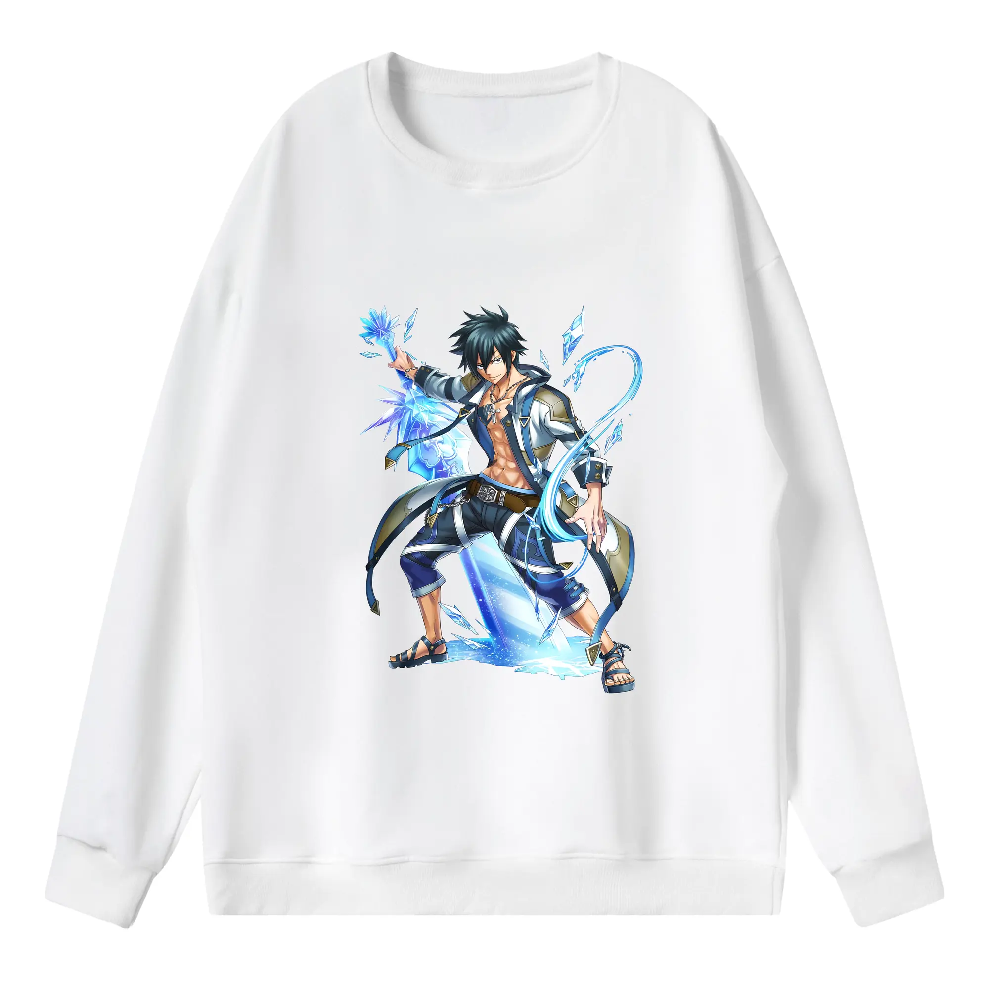 フェアリーテイル グッズ グレイ・フルバスター - 薄手 クルーネック スウェット 裏毛260g · ポリエステル 春秋向け カジュアル 男女兼用 · トレーナー デイリー スポーツ 散歩に最適