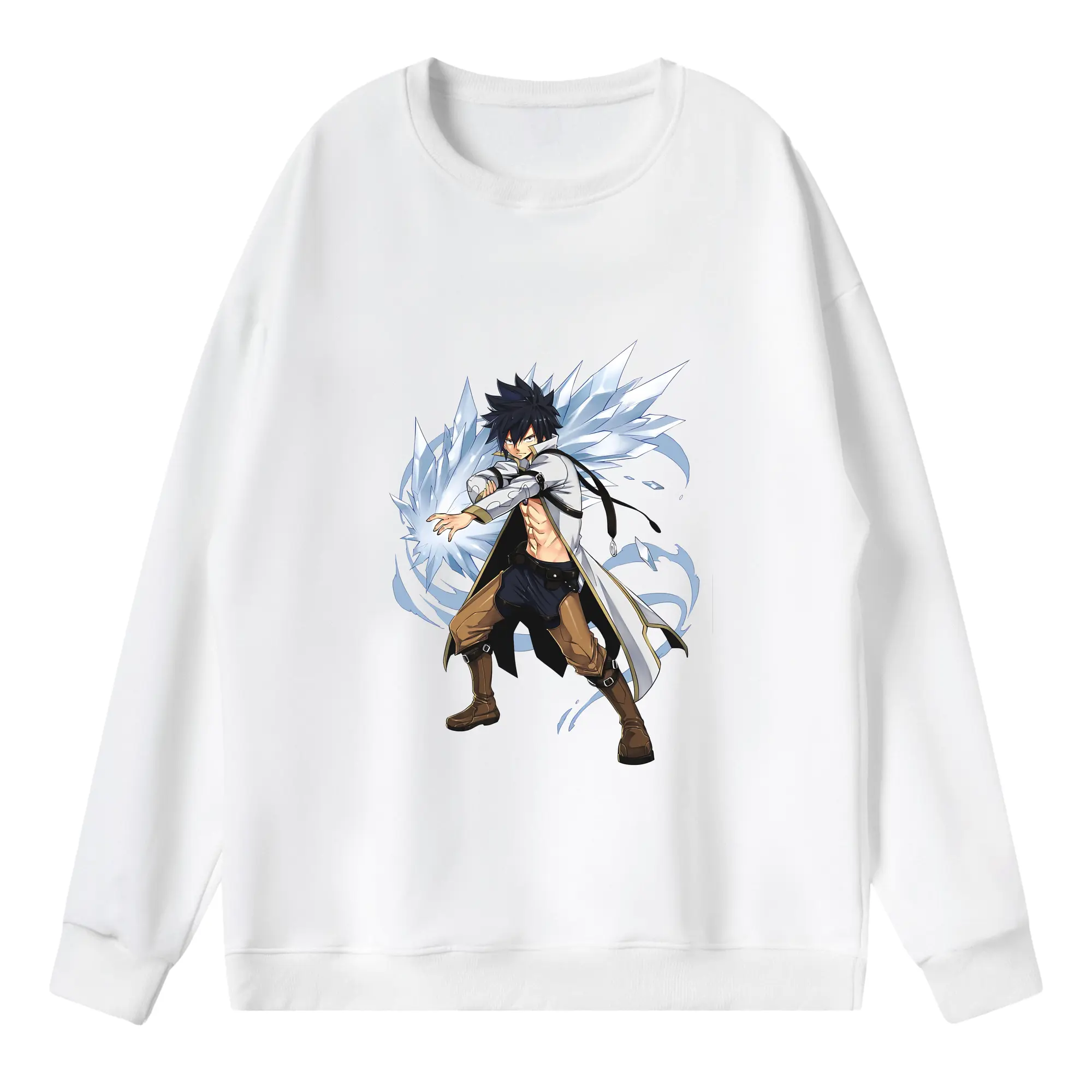 フェアリーテイル グッズ グレイ・フルバスター - 薄手 クルーネック スウェット 裏毛260g · ポリエステル 春秋向け カジュアル 男女兼用 · トレーナー デイリー スポーツ 散歩に最適