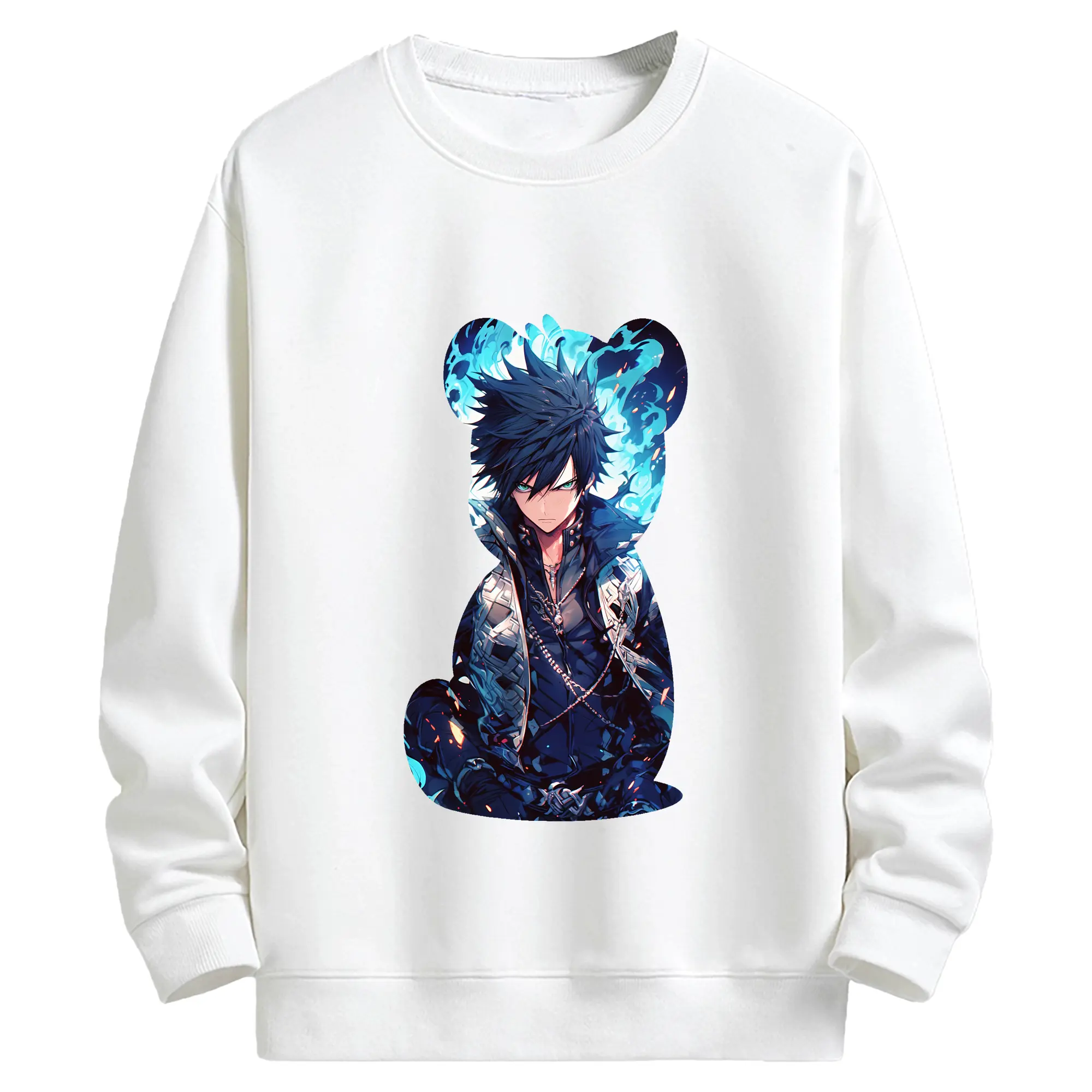 フェアリーテイル グッズ グレイ・フルバスター - キッズ クルーネックスウェットシャツ ・ フロントプリント ・ 綿80％ ポリエステル20％ ・ 快適 通学 スポーツ 日常使い お散歩用