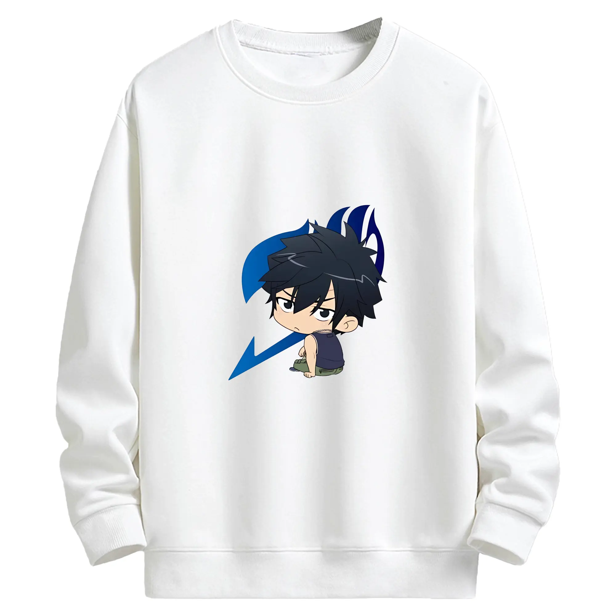 フェアリーテイル グッズ グレイ・フルバスター - キッズ クルーネックスウェットシャツ ・ フロントプリント ・ 綿80％ ポリエステル20％ ・ 快適 通学 スポーツ 日常使い お散歩用