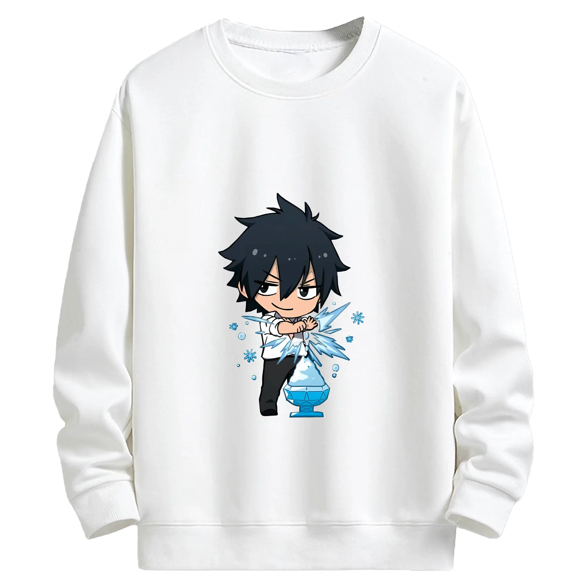 フェアリーテイル グッズ グレイ・フルバスター - キッズ クルーネックスウェットシャツ ・ フロントプリント ・ 綿80％ ポリエステル20％ ・ 快適 通学 スポーツ 日常使い お散歩用