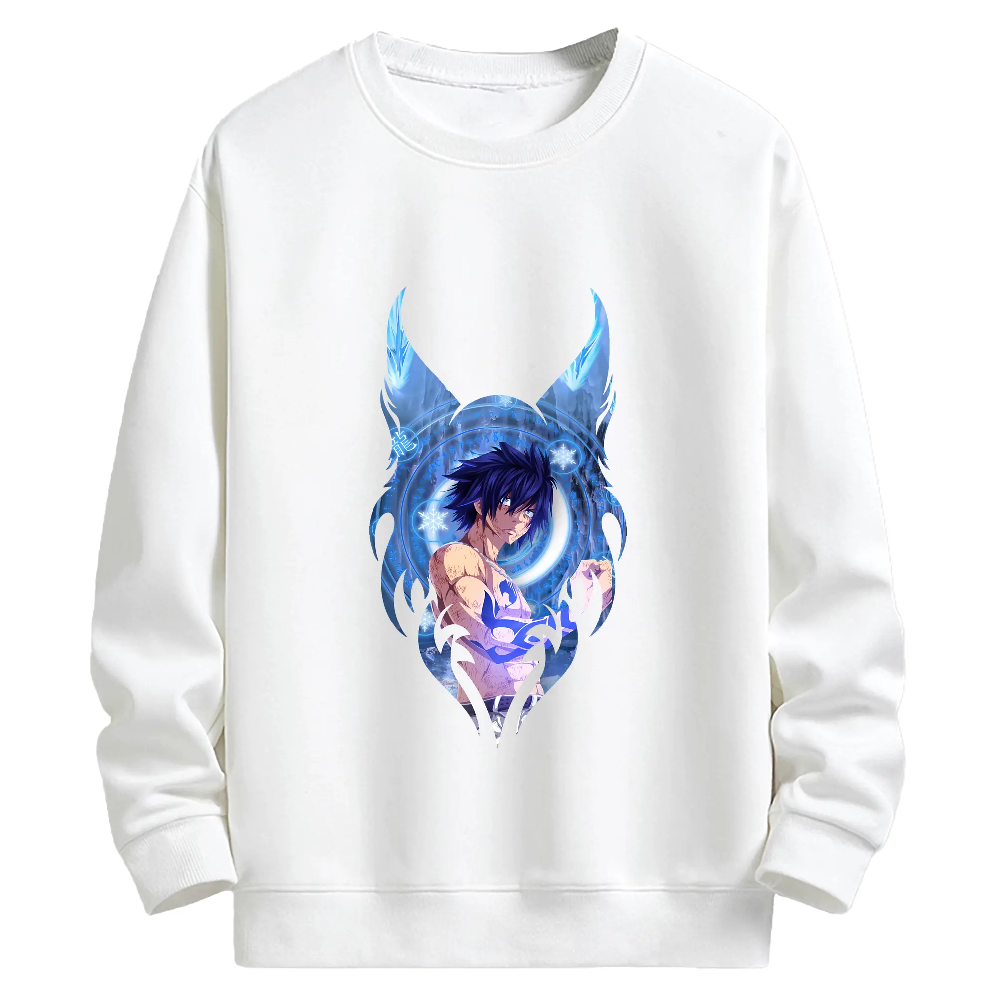 フェアリーテイル グッズ グレイ・フルバスター - キッズ クルーネックスウェットシャツ ・ フロントプリント ・ 綿80％ ポリエステル20％ ・ 快適 通学 スポーツ 日常使い お散歩用