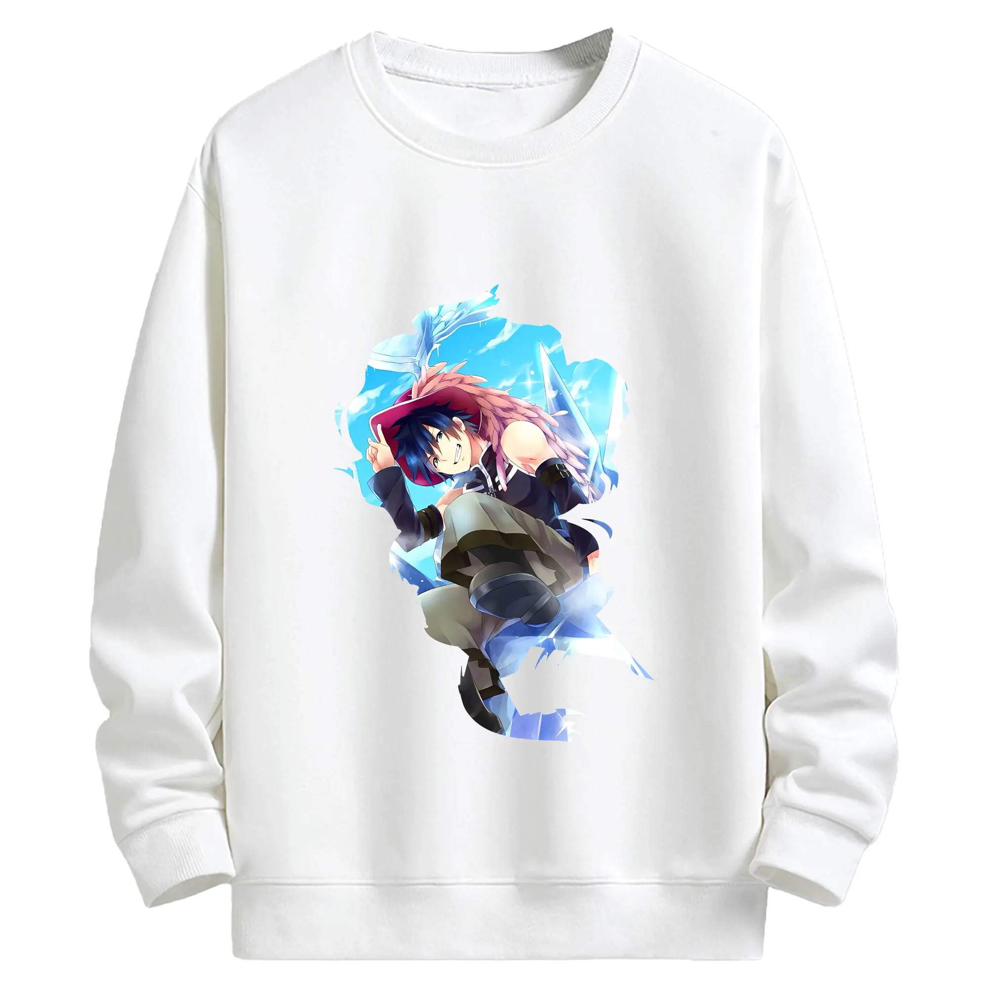 フェアリーテイル グッズ グレイ・フルバスター - キッズ クルーネックスウェットシャツ ・ フロントプリント ・ 綿80％ ポリエステル20％ ・ 快適 通学 スポーツ 日常使い お散歩用