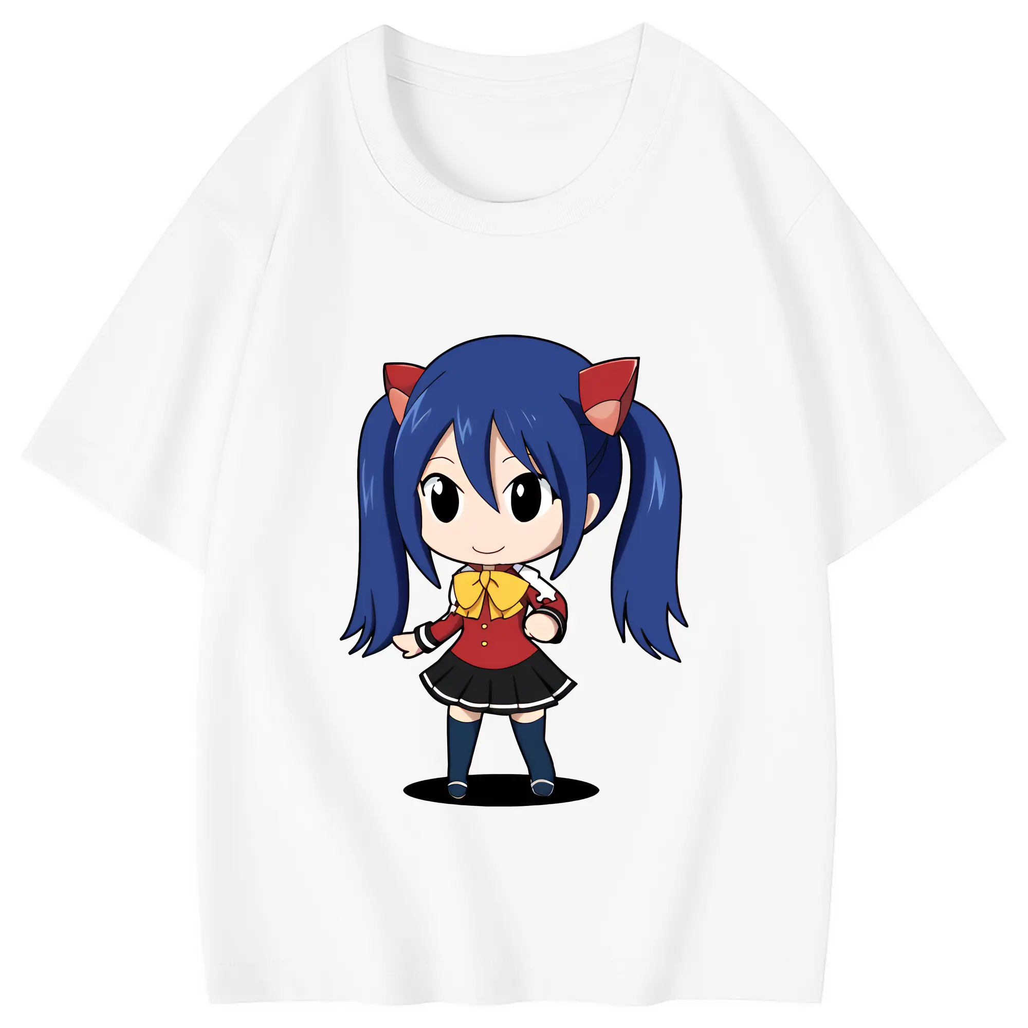 フェアリーテイル グッズ ウェンディ・マーベル - 綿100％ キッズTシャツ ・ フロントプリント ・ 快適 通気性 ・ スポーツ カジュアル 散歩用