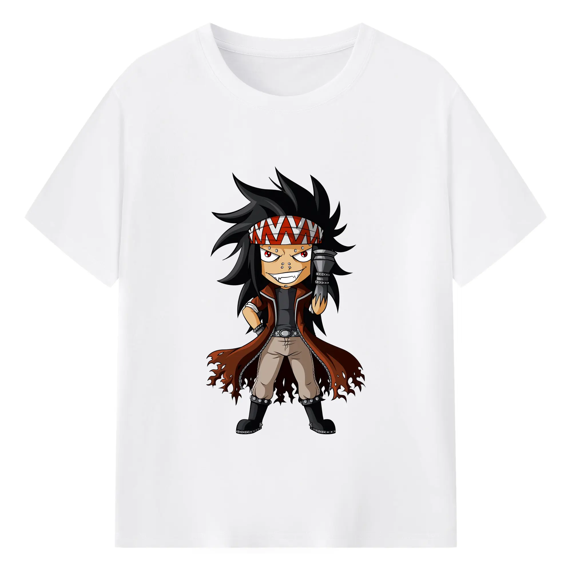 フェアリーテイル グッズ ガジル・レッドフォックス - 綿100％ 半袖Tシャツ ・ フロントプリント ・ 快適 通気性 ・ 日常使い 散歩 スポーツ用