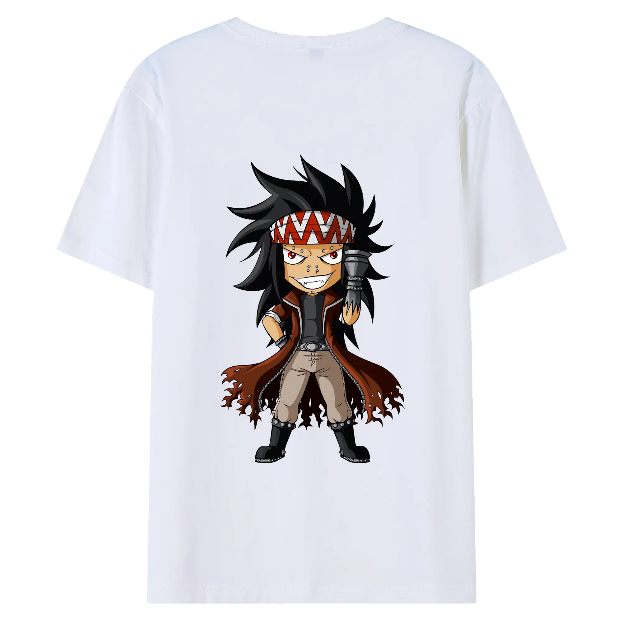 フェアリーテイル グッズ ガジル・レッドフォックス - 綿100％ 半袖Tシャツ ・ バックプリント ・ 快適 通気性 ・ 日常使い 散歩 スポーツ用