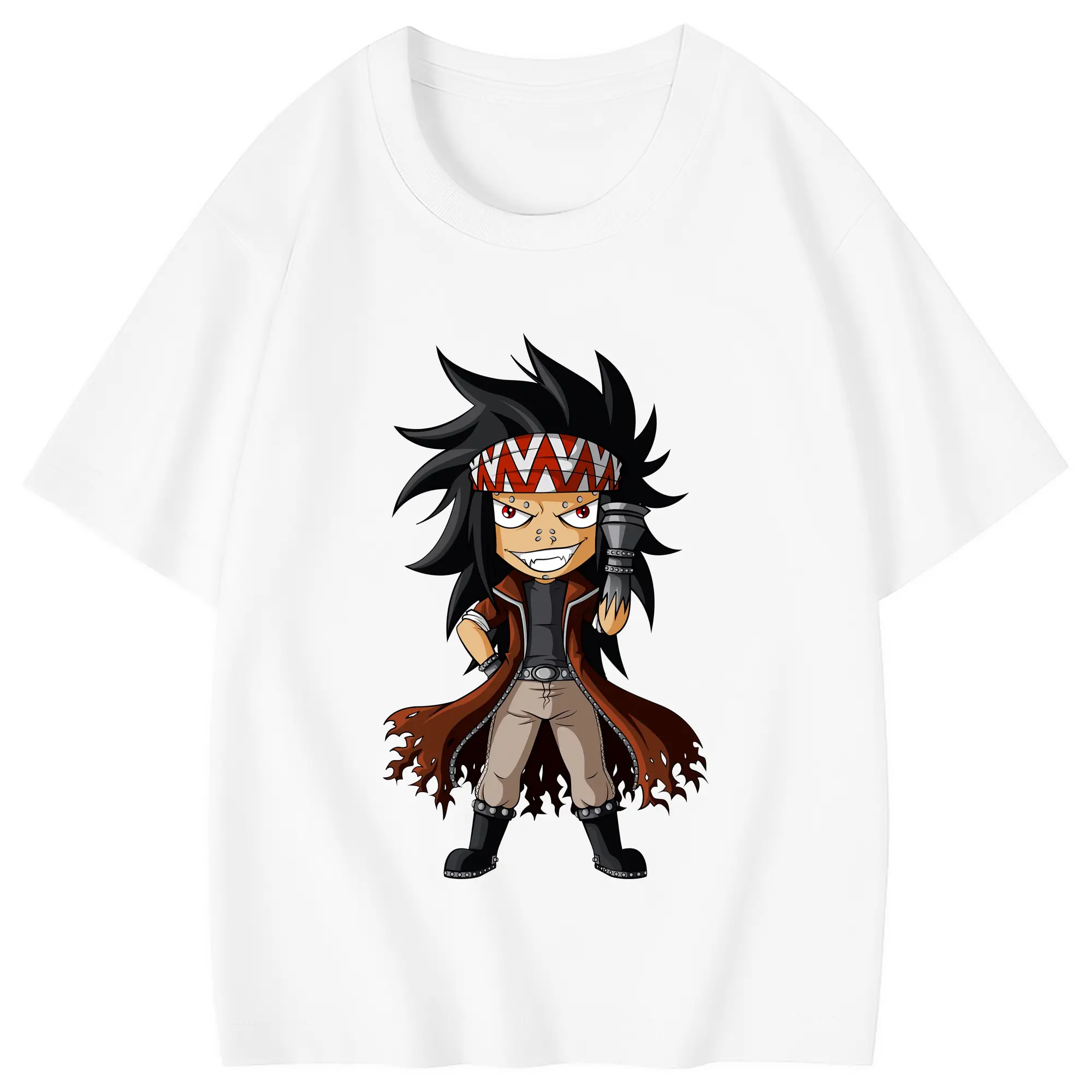 フェアリーテイル グッズ ガジル・レッドフォックス - 綿100％ キッズTシャツ ・ フロントプリント ・ 快適 通気性 ・ スポーツ カジュアル 散歩用