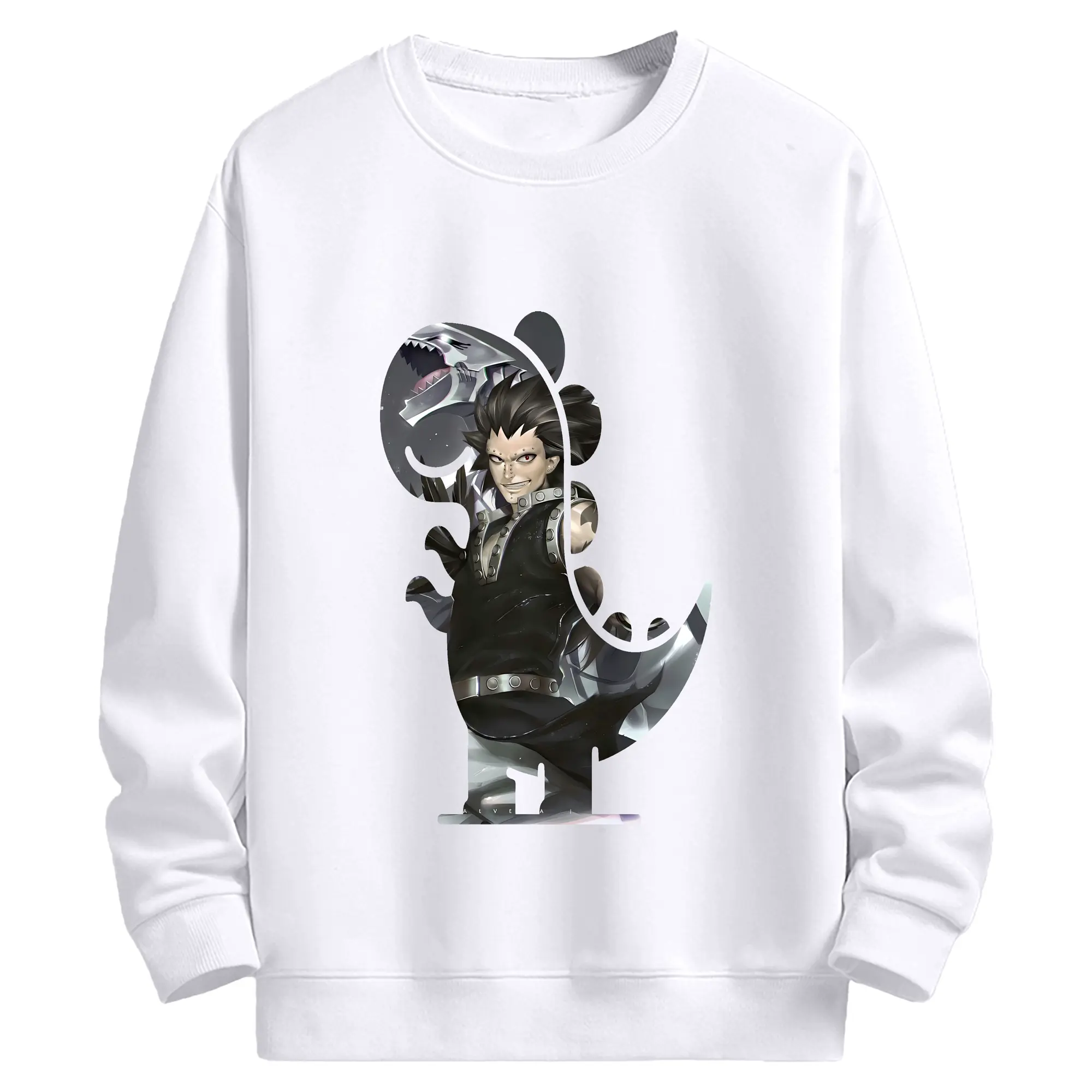 フェアリーテイル グッズ ガジル・レッドフォックス - 高品質 クルーネック スウェット ・ コットン59％ ポリエステル41％ ・ ユニセックス 長袖 トレーナー ・ カジュアル デイリー スポーツ 散歩用