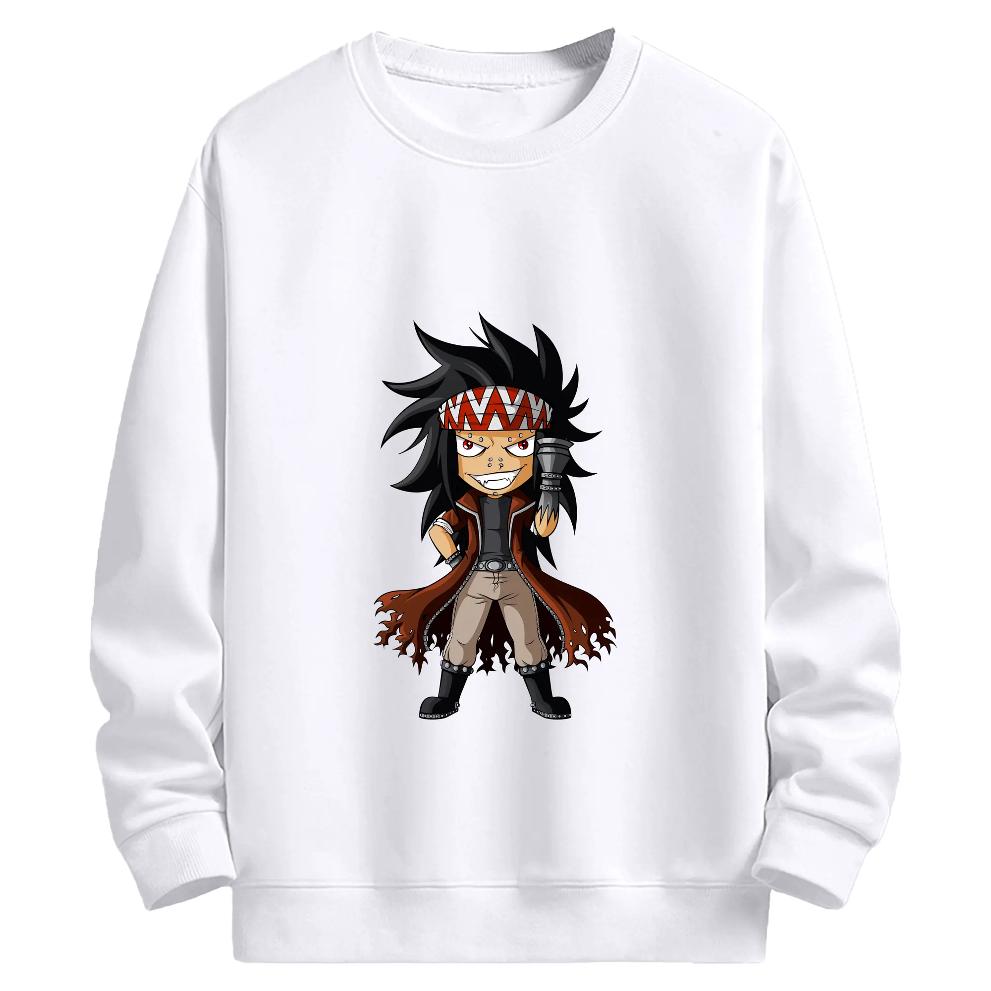 フェアリーテイル グッズ ガジル・レッドフォックス - 高品質 クルーネック スウェット ・ コットン59％ ポリエステル41％ ・ ユニセックス 長袖 トレーナー ・ カジュアル デイリー スポーツ 散歩用