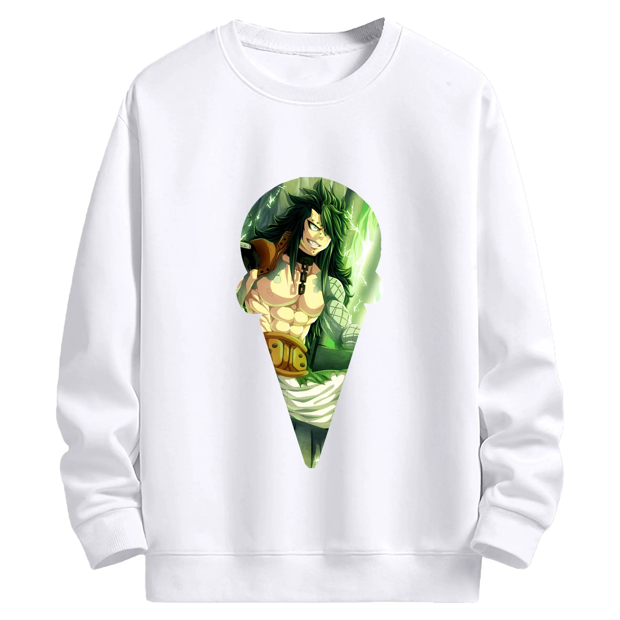 フェアリーテイル グッズ ガジル・レッドフォックス - 高品質 クルーネック スウェット ・ コットン59％ ポリエステル41％ ・ ユニセックス 長袖 トレーナー ・ カジュアル デイリー スポーツ 散歩用