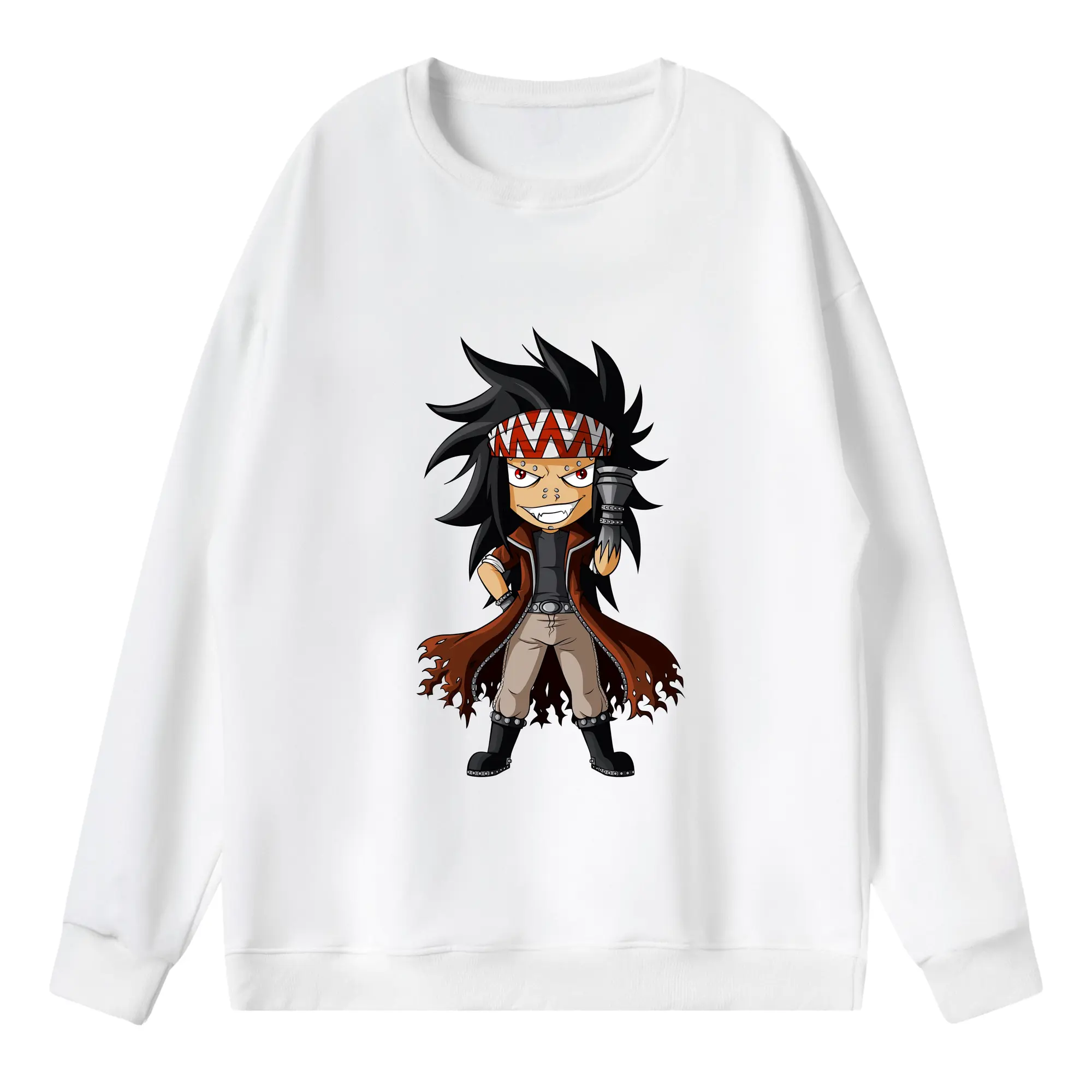 フェアリーテイル グッズ ガジル・レッドフォックス - 薄手 クルーネック スウェット 裏毛260g · ポリエステル 春秋向け カジュアル 男女兼用 · トレーナー デイリー スポーツ 散歩に最適