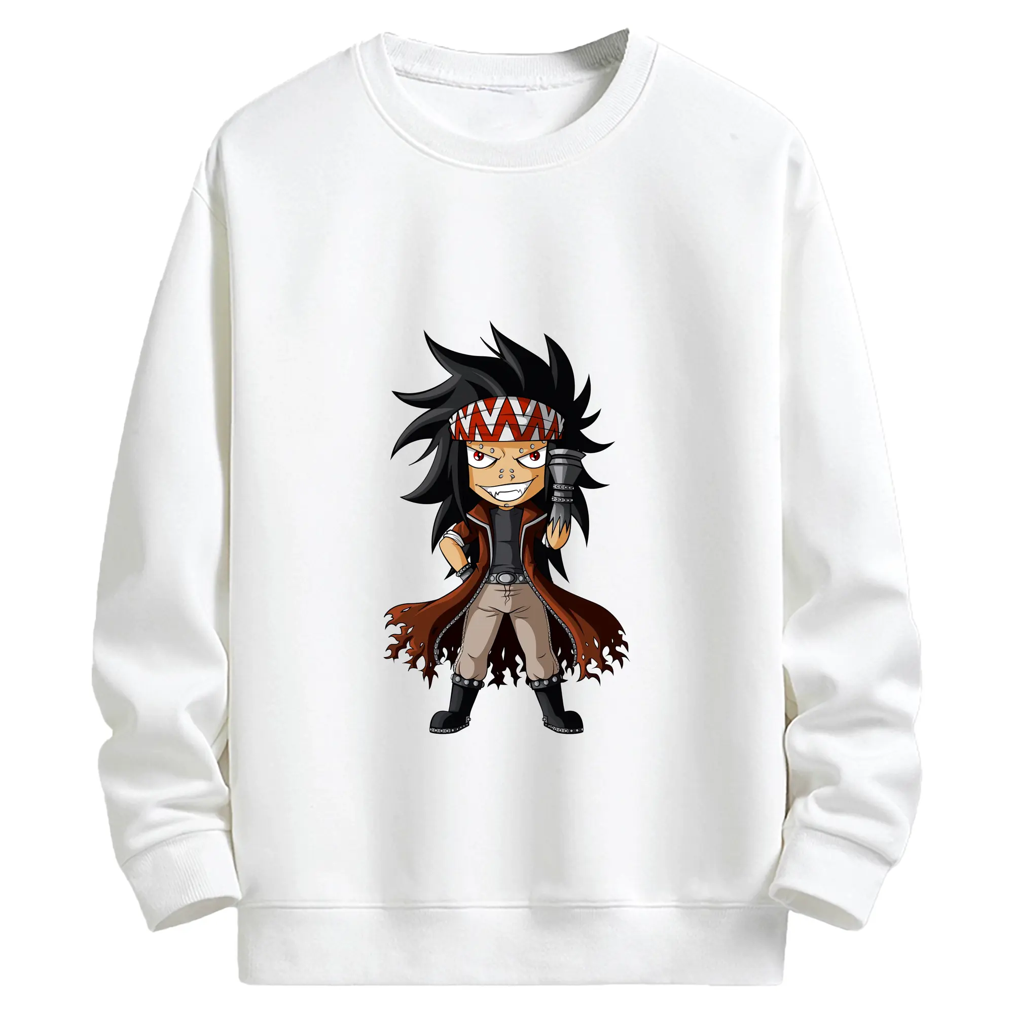 フェアリーテイル グッズ ガジル・レッドフォックス - キッズ クルーネックスウェットシャツ ・ フロントプリント ・ 綿80％ ポリエステル20％ ・ 快適 通学 スポーツ 日常使い お散歩用