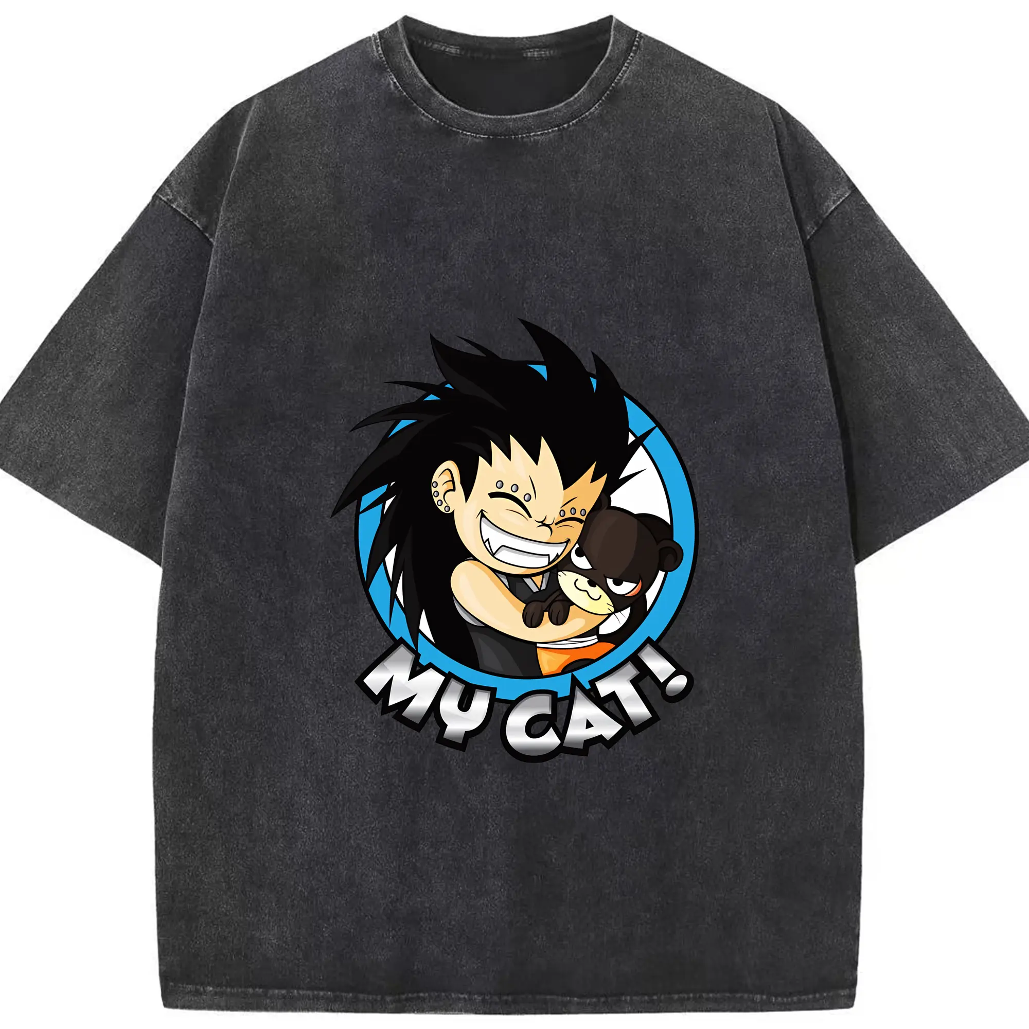 フェアリーテイル グッズ ガジル・レッドフォックス - 綿100％ ヴィンテージ風 半袖Tシャツ ・ フロントプリント ・ 柔らか肌触り ・ 通気性 快適 ・ スポーツ カジュアル 外出用