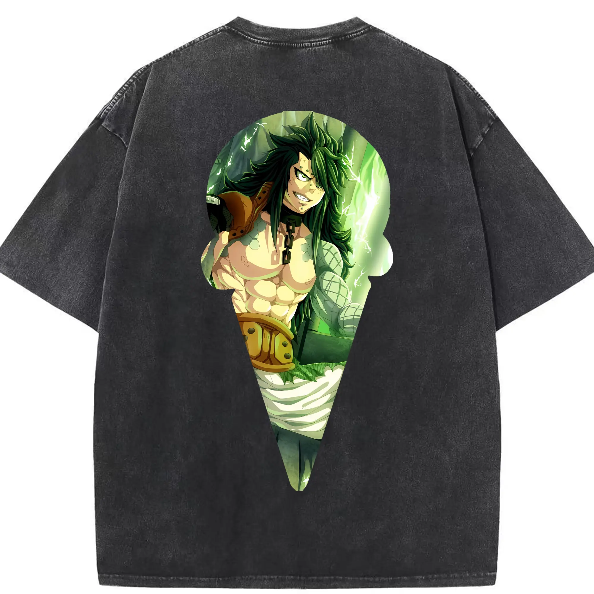 フェアリーテイル グッズ ガジル・レッドフォックス - 綿100％ ヴィンテージ風 半袖Tシャツ ・ 背面プリント ・ 柔らか肌触り ・ 通気性 快適 ・ スポーツ カジュアル 外出用