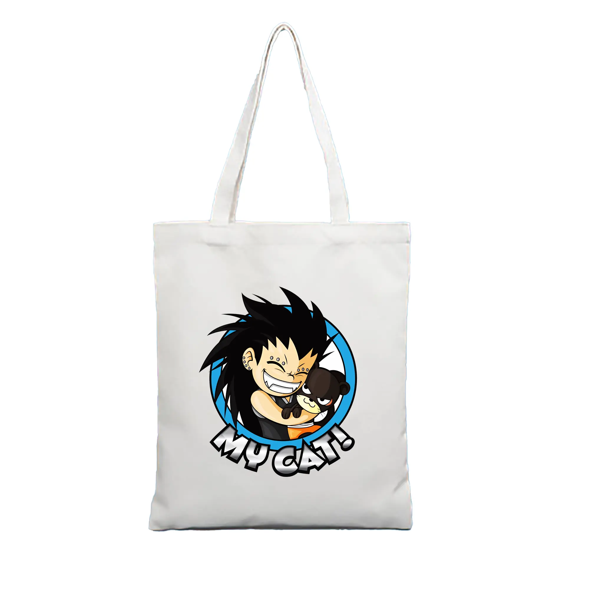 フェアリーテイル グッズ ガジル・レッドフォックス - 縦型キャンバス手提げバッグ（トートバッグ） ・ キャンバス素材 ・ ショッピング用 ・ 軽量 丈夫 お手入れ簡単