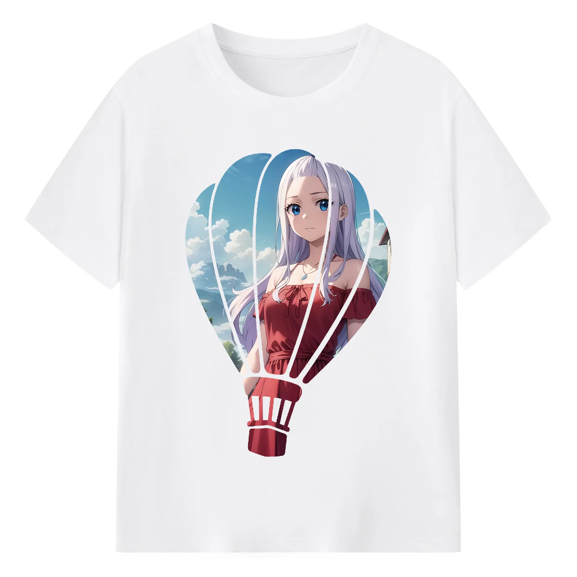 フェアリーテイル グッズ ミラジェーン・ストラウス - 綿100％ 半袖Tシャツ ・ フロントプリント ・ 快適 通気性 ・ 日常使い 散歩 スポーツ用