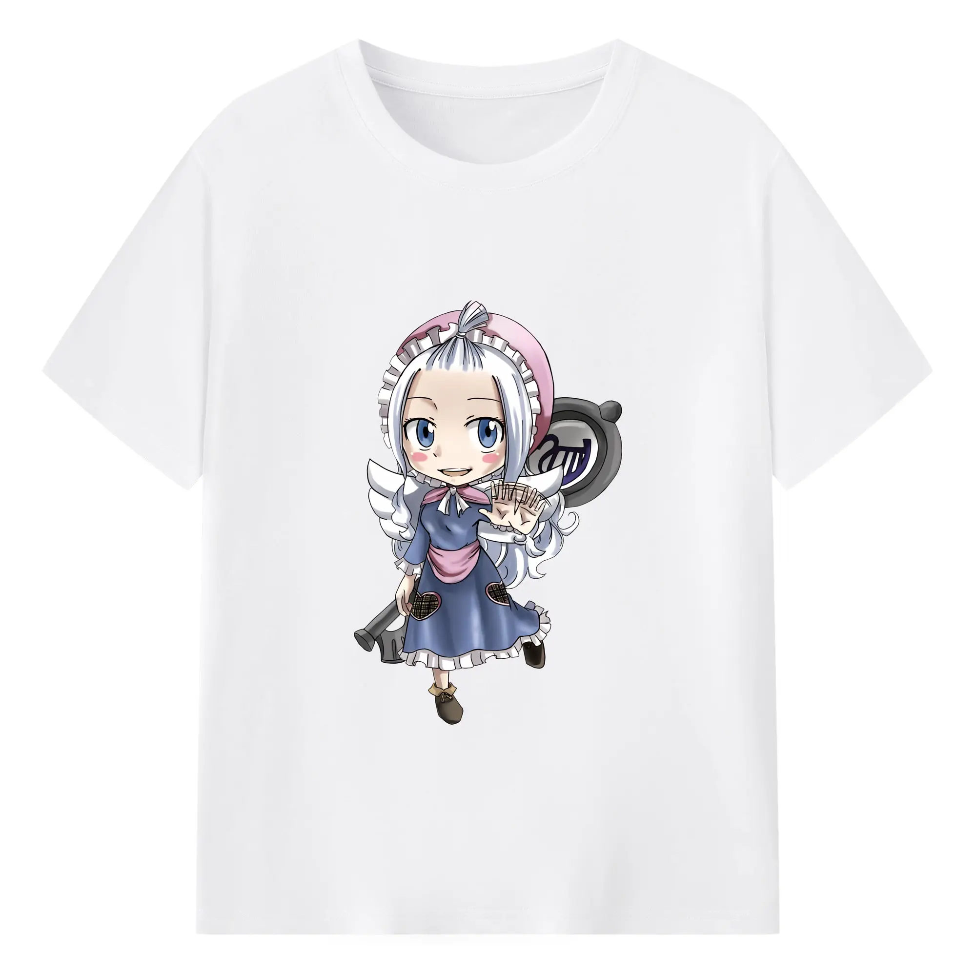 フェアリーテイル グッズ ミラジェーン・ストラウス - 綿100％ 半袖Tシャツ ・ フロントプリント ・ 快適 通気性 ・ 日常使い 散歩 スポーツ用