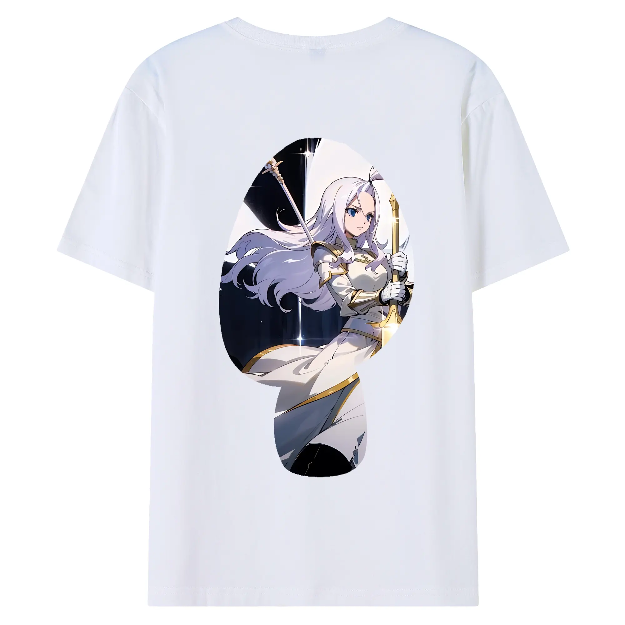 フェアリーテイル グッズ ミラジェーン・ストラウス - 綿100％ 半袖Tシャツ ・ バックプリント ・ 快適 通気性 ・ 日常使い 散歩 スポーツ用