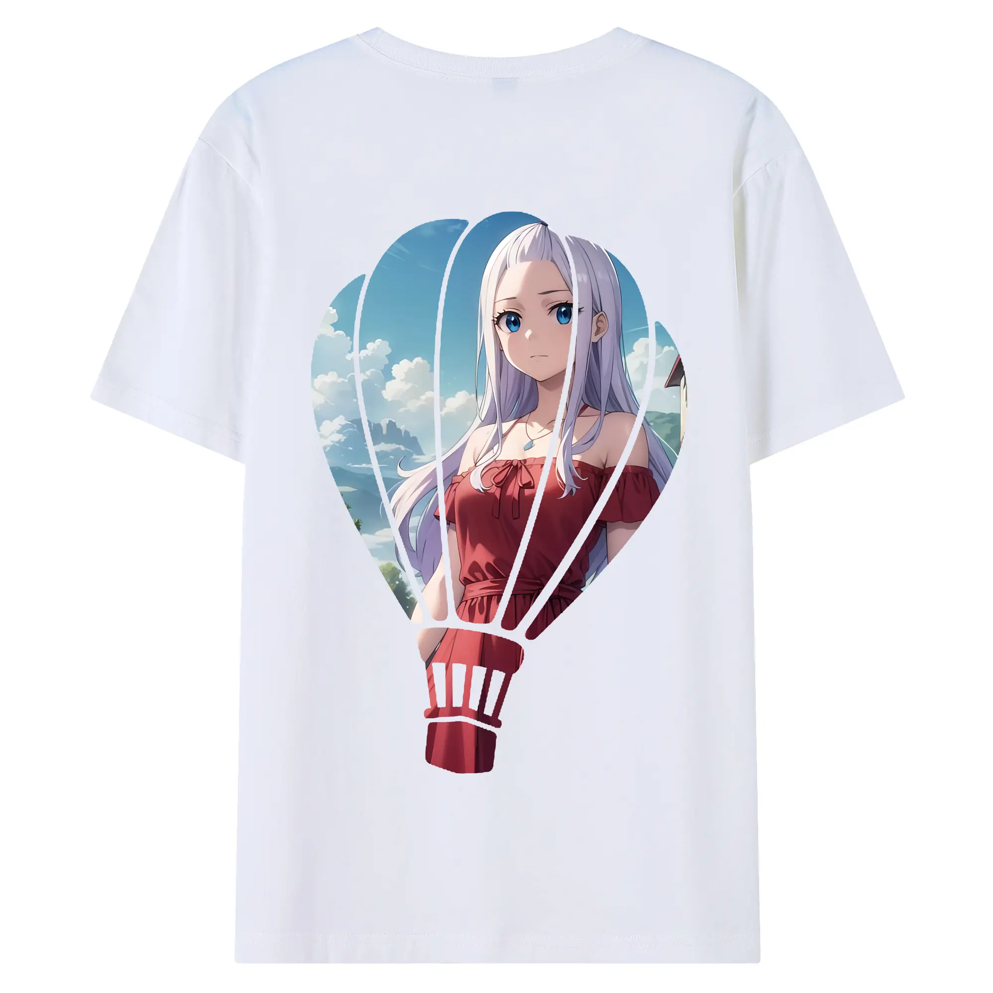 フェアリーテイル グッズ ミラジェーン・ストラウス - 綿100％ 半袖Tシャツ ・ バックプリント ・ 快適 通気性 ・ 日常使い 散歩 スポーツ用