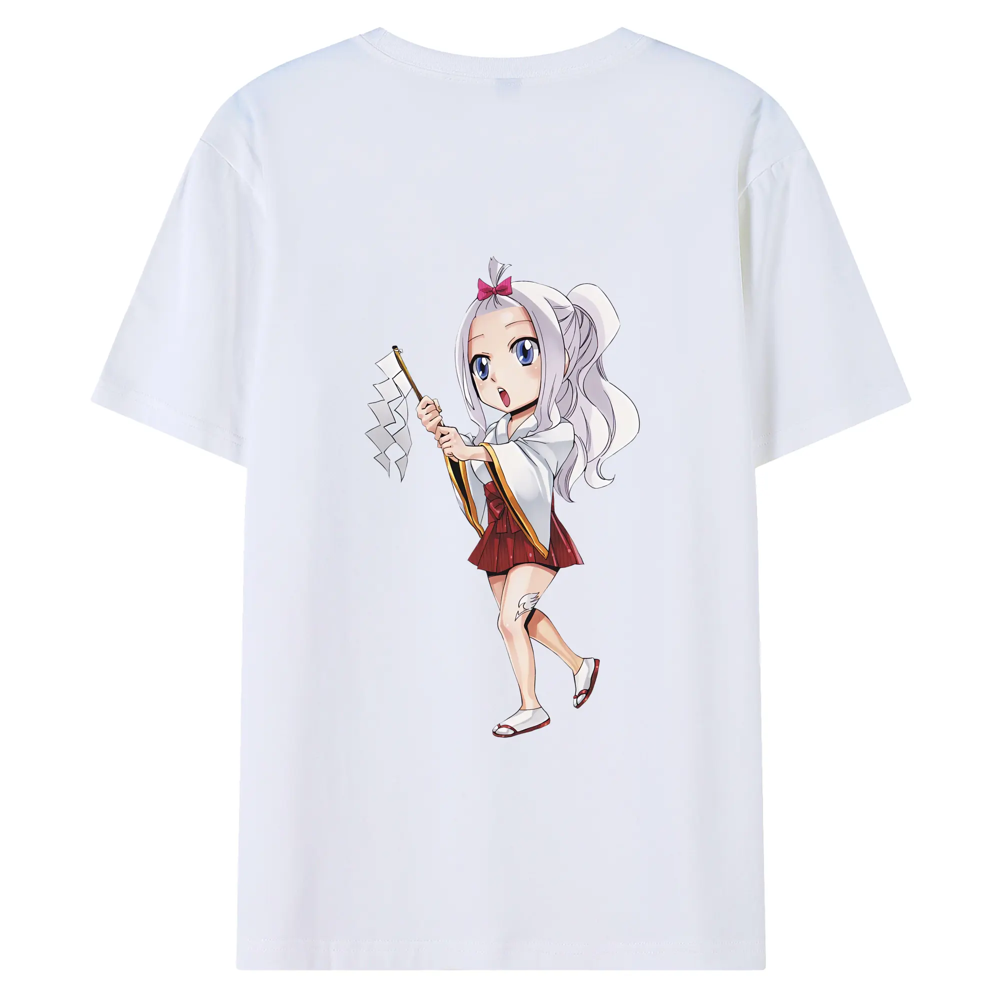 フェアリーテイル グッズ ミラジェーン・ストラウス - 綿100％ 半袖Tシャツ ・ バックプリント ・ 快適 通気性 ・ 日常使い 散歩 スポーツ用