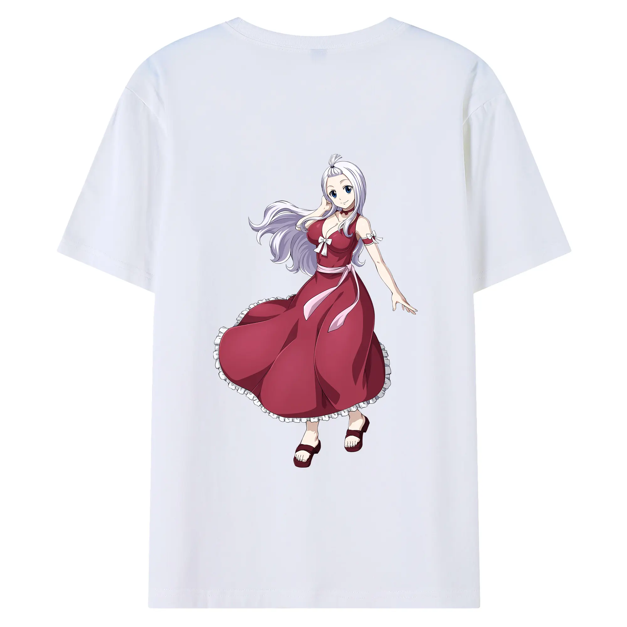 フェアリーテイル グッズ ミラジェーン・ストラウス - 綿100％ 半袖Tシャツ ・ バックプリント ・ 快適 通気性 ・ 日常使い 散歩 スポーツ用