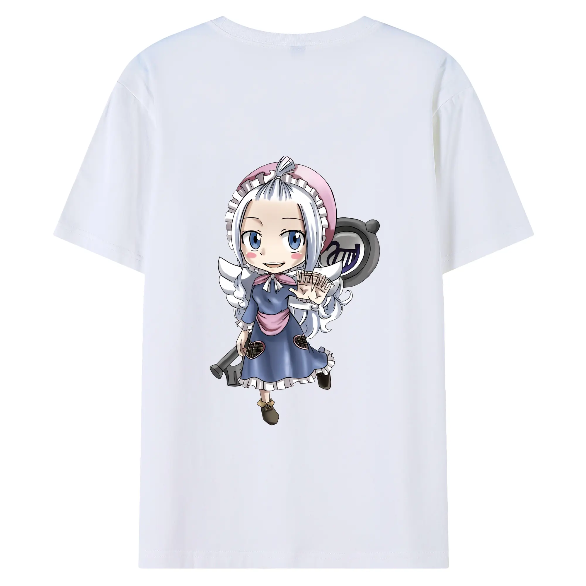 フェアリーテイル グッズ ミラジェーン・ストラウス - 綿100％ 半袖Tシャツ ・ バックプリント ・ 快適 通気性 ・ 日常使い 散歩 スポーツ用