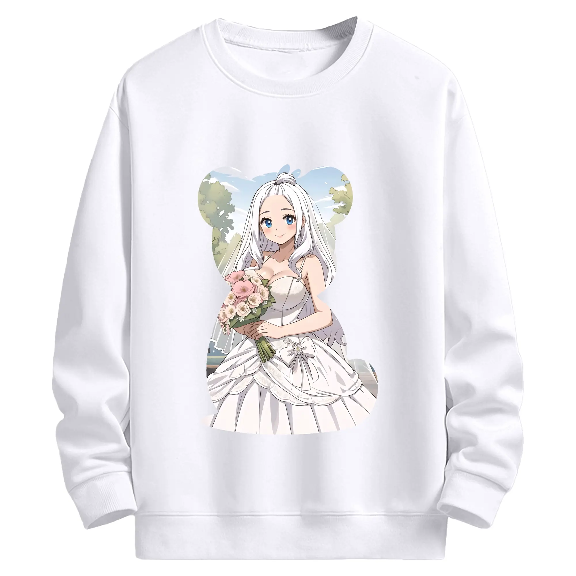 フェアリーテイル グッズ ミラジェーン・ストラウス - 高品質 クルーネック スウェット ・ コットン59％ ポリエステル41％ ・ ユニセックス 長袖 トレーナー ・ カジュアル デイリー スポーツ 散歩用