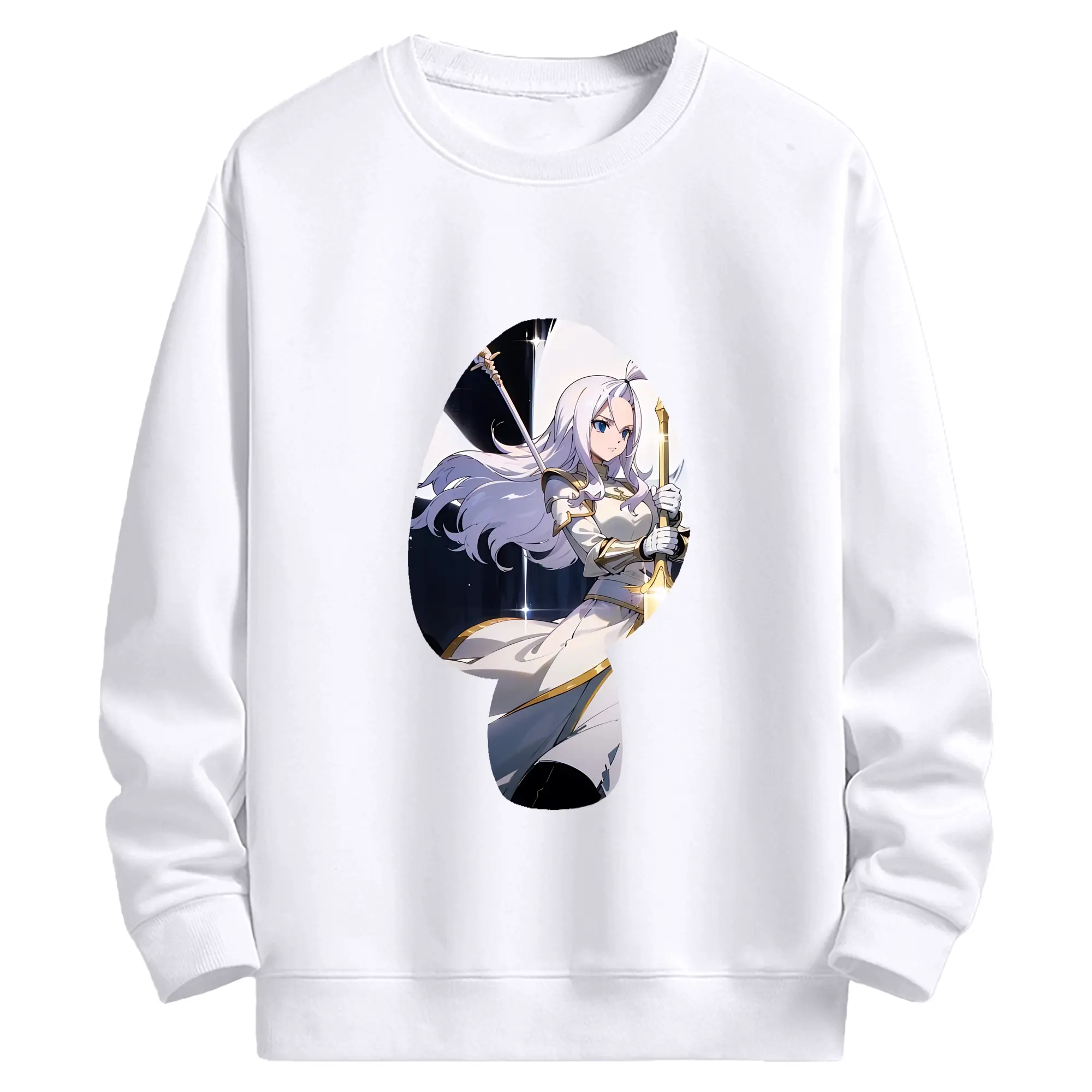 フェアリーテイル グッズ ミラジェーン・ストラウス - 高品質 クルーネック スウェット ・ コットン59％ ポリエステル41％ ・ ユニセックス 長袖 トレーナー ・ カジュアル デイリー スポーツ 散歩用