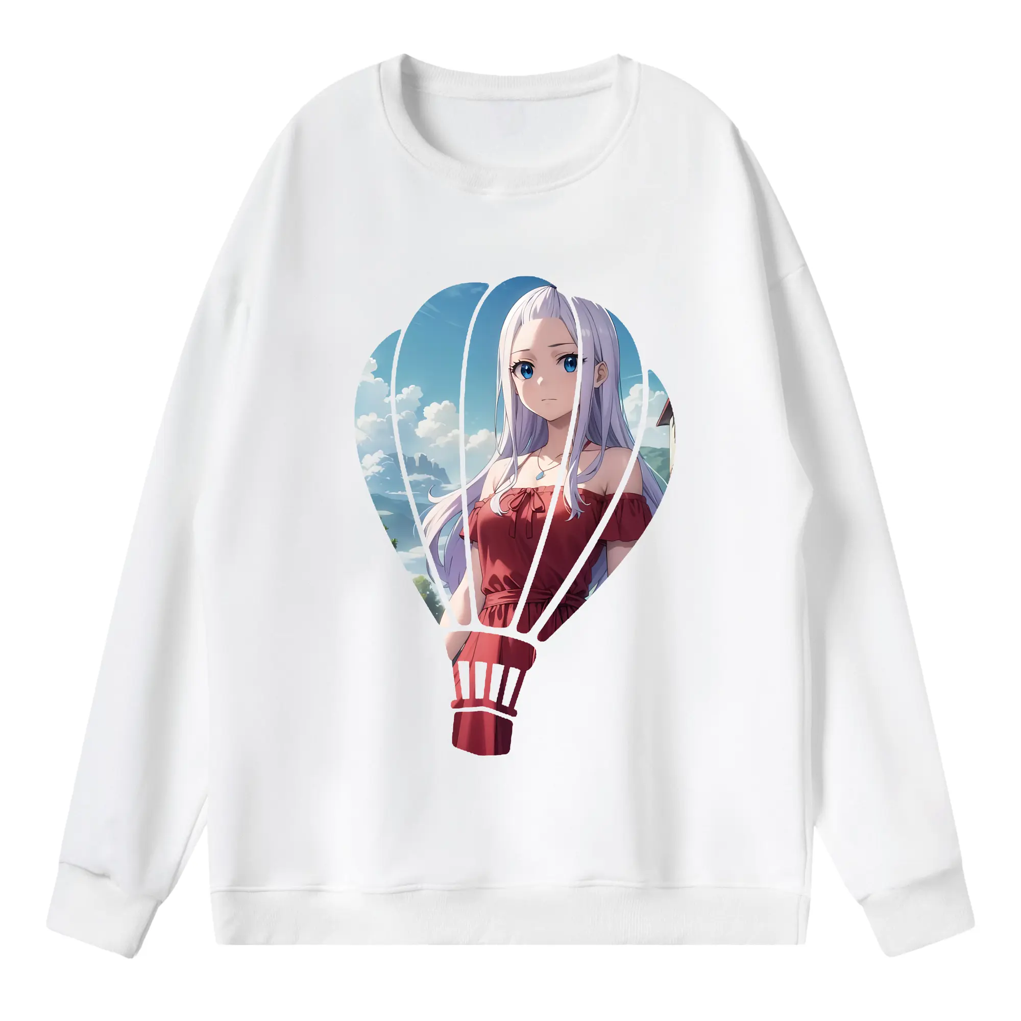 フェアリーテイル グッズ ミラジェーン・ストラウス - 薄手 クルーネック スウェット 裏毛260g · ポリエステル 春秋向け カジュアル 男女兼用 · トレーナー デイリー スポーツ 散歩に最適