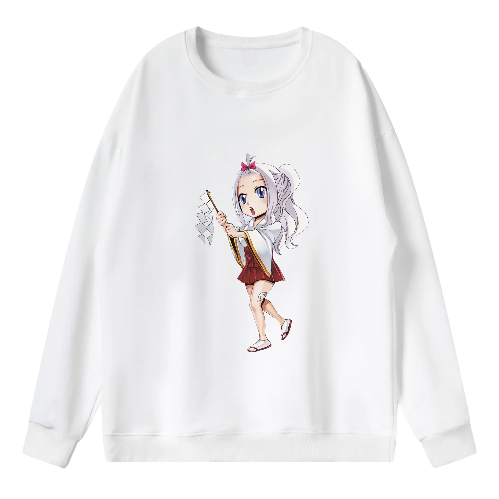 フェアリーテイル グッズ ミラジェーン・ストラウス - 薄手 クルーネック スウェット 裏毛260g · ポリエステル 春秋向け カジュアル 男女兼用 · トレーナー デイリー スポーツ 散歩に最適